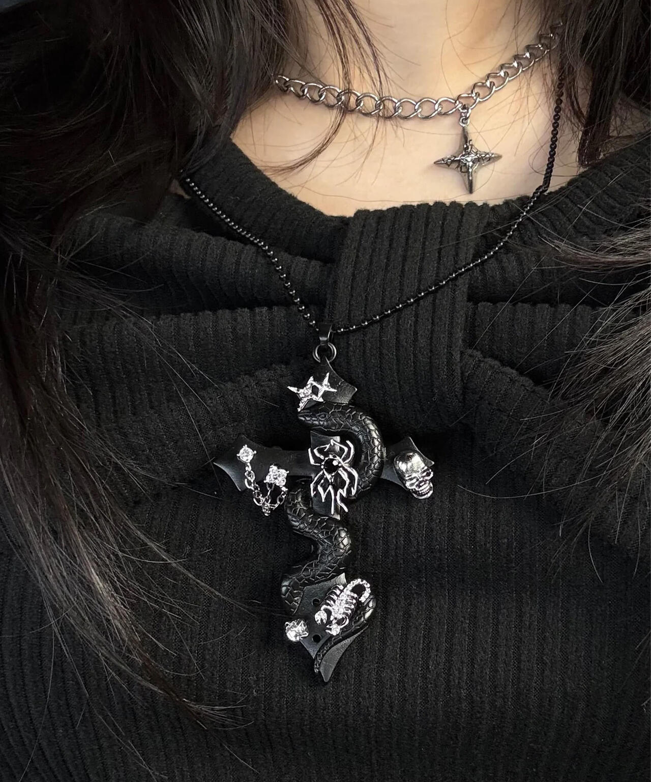 gibous/ギボス/Pierce stock necklace
