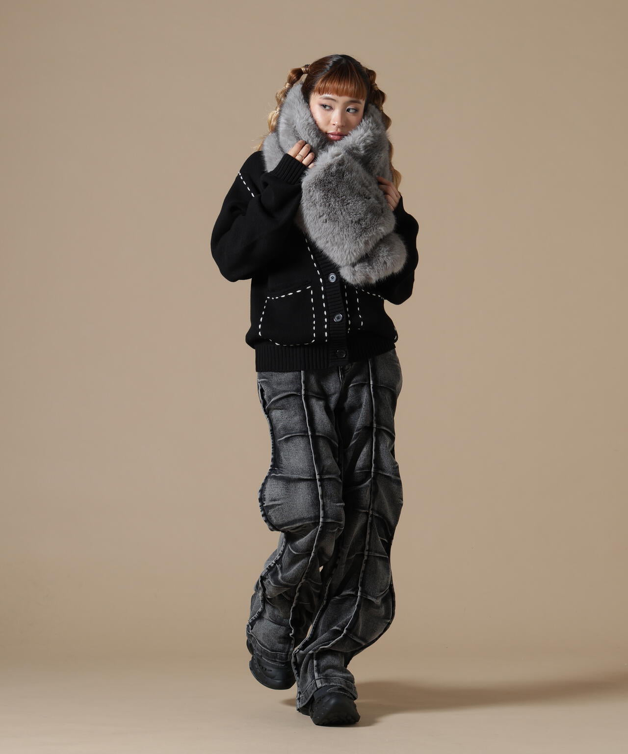 DankeSchon/ダンケシェーン/WOMEN ECOFUR MUFFLER