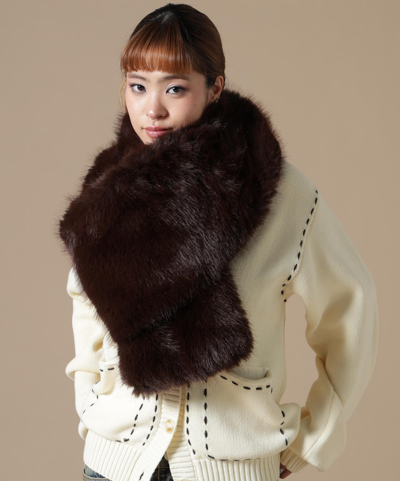 DankeSchon/ダンケシェーン/WOMEN ECOFUR MUFFLER