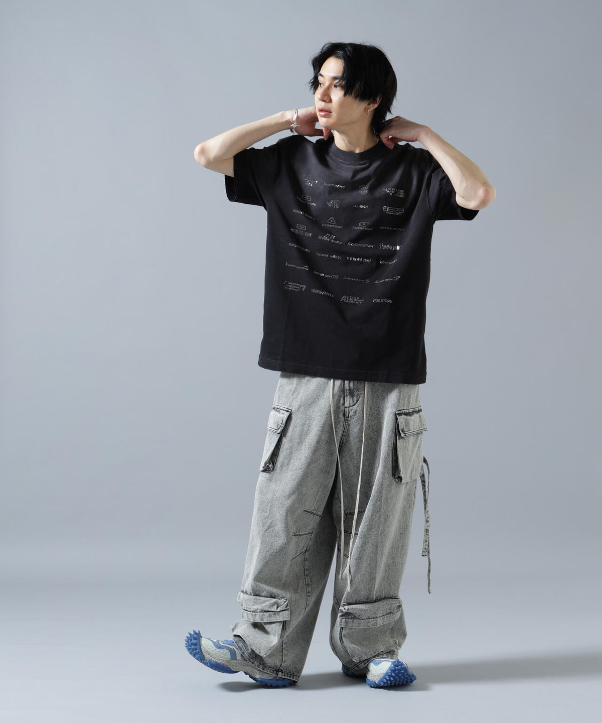【WEB&DEPOT限定】DankeSchon/ダンケシェーン/MULTI POCKET DENIM CARGO PANTS