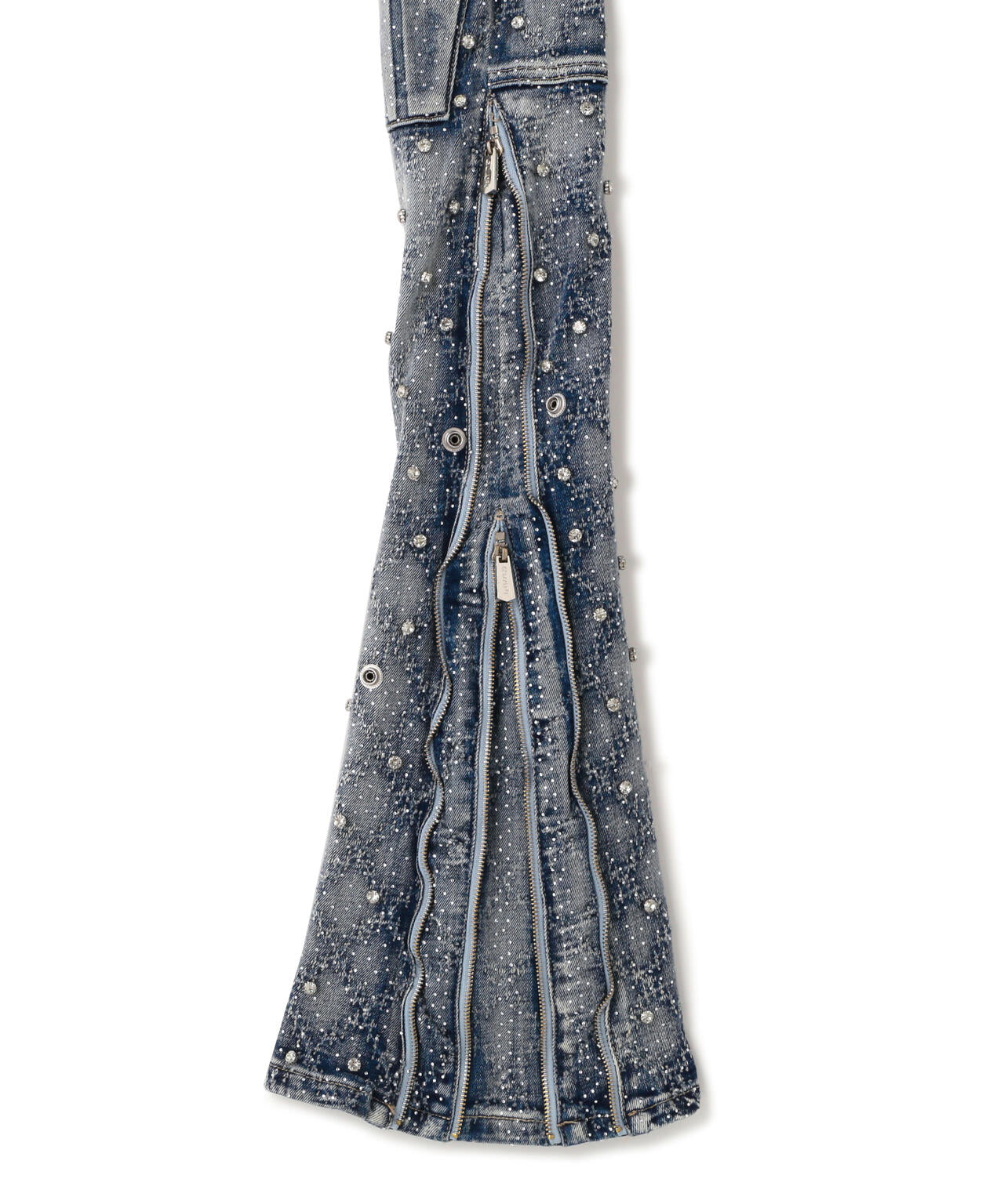 GUAPI/グアピ/Aqua Blue Coffin Arc Embellished Denim