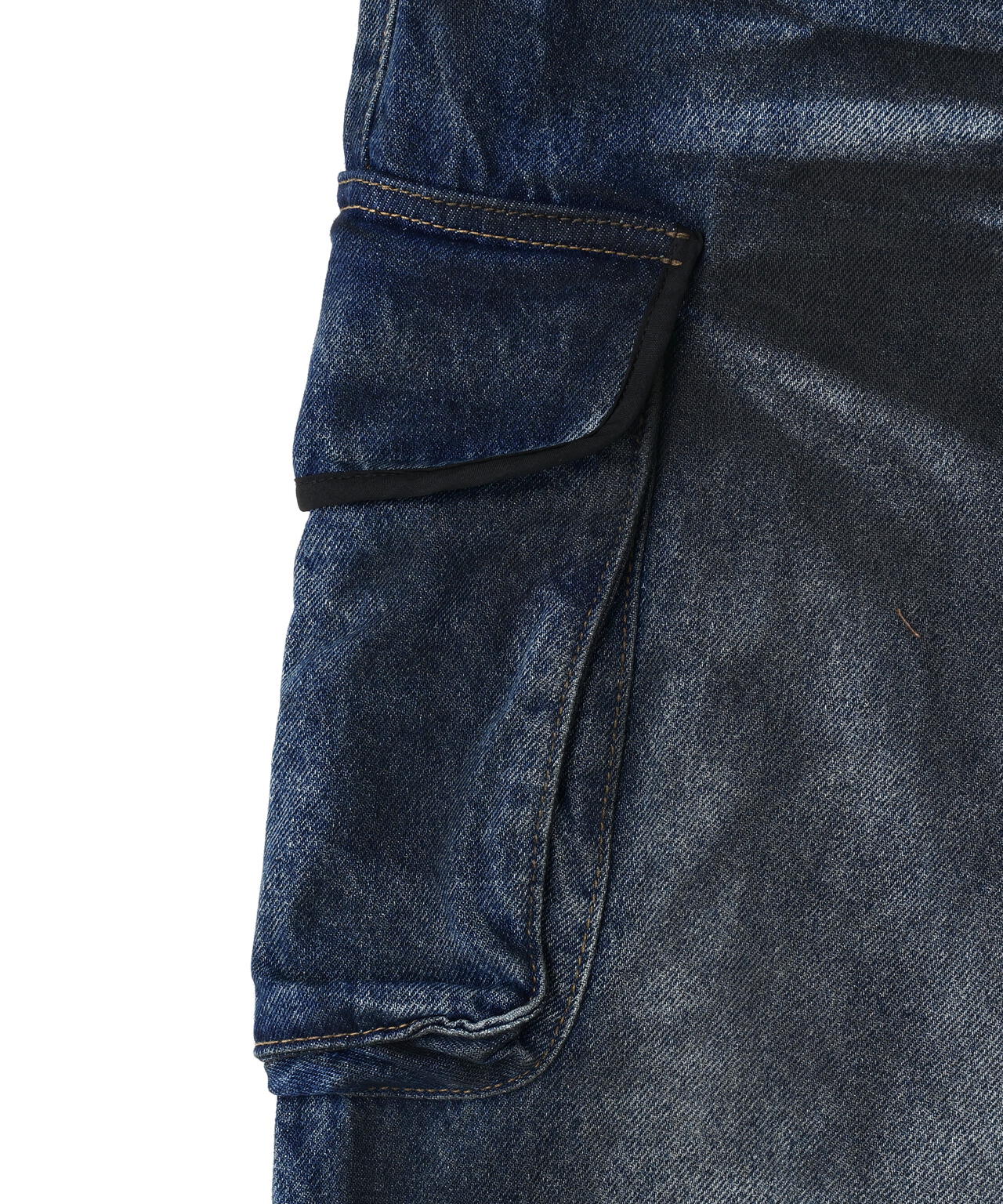 NOT4NERD/ノットフォーナード/Dirty Washed Parachute Cargo Denim Pants