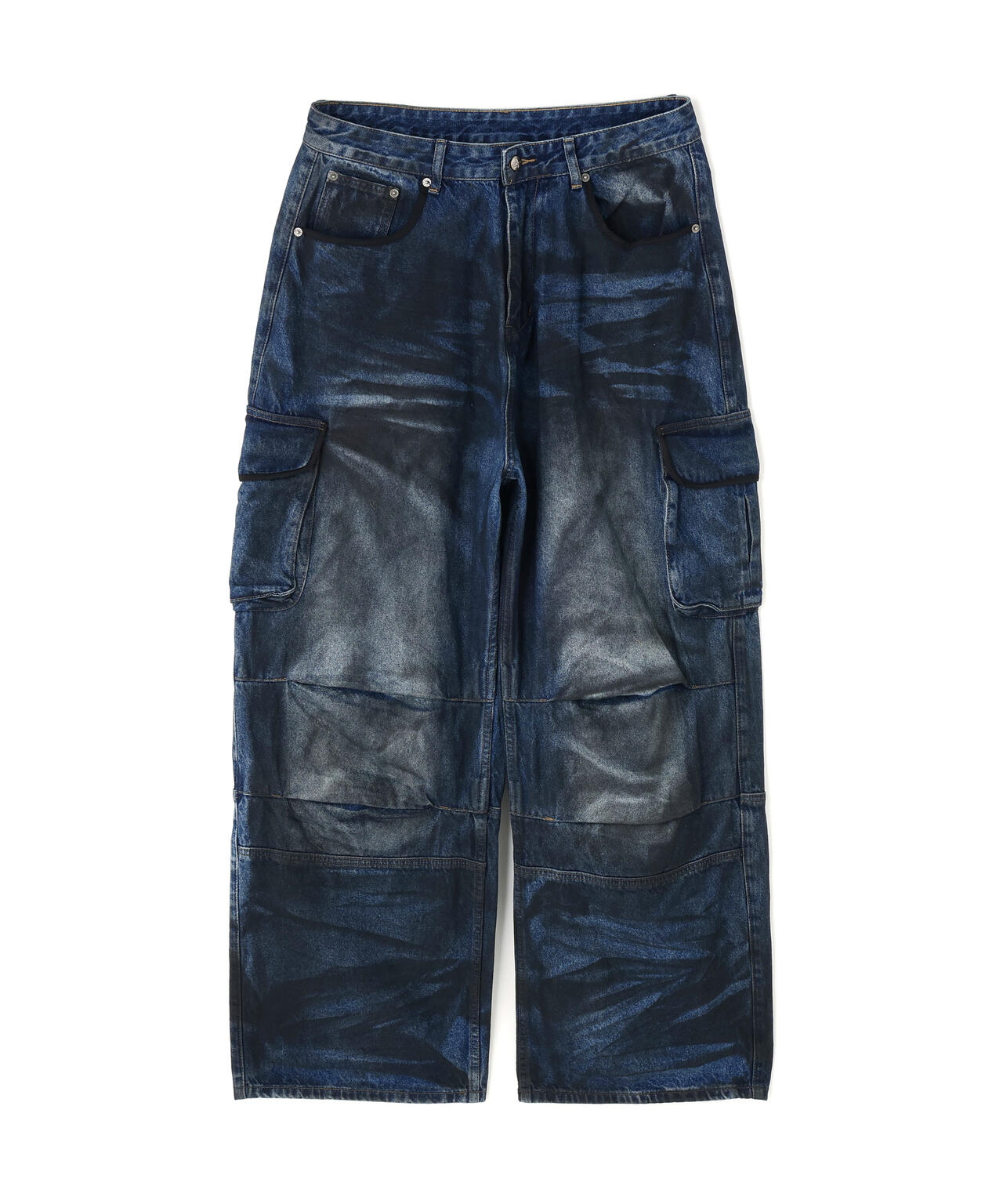 NOT4NERD/ノットフォーナード/Dirty Washed Parachute Cargo Denim Pants