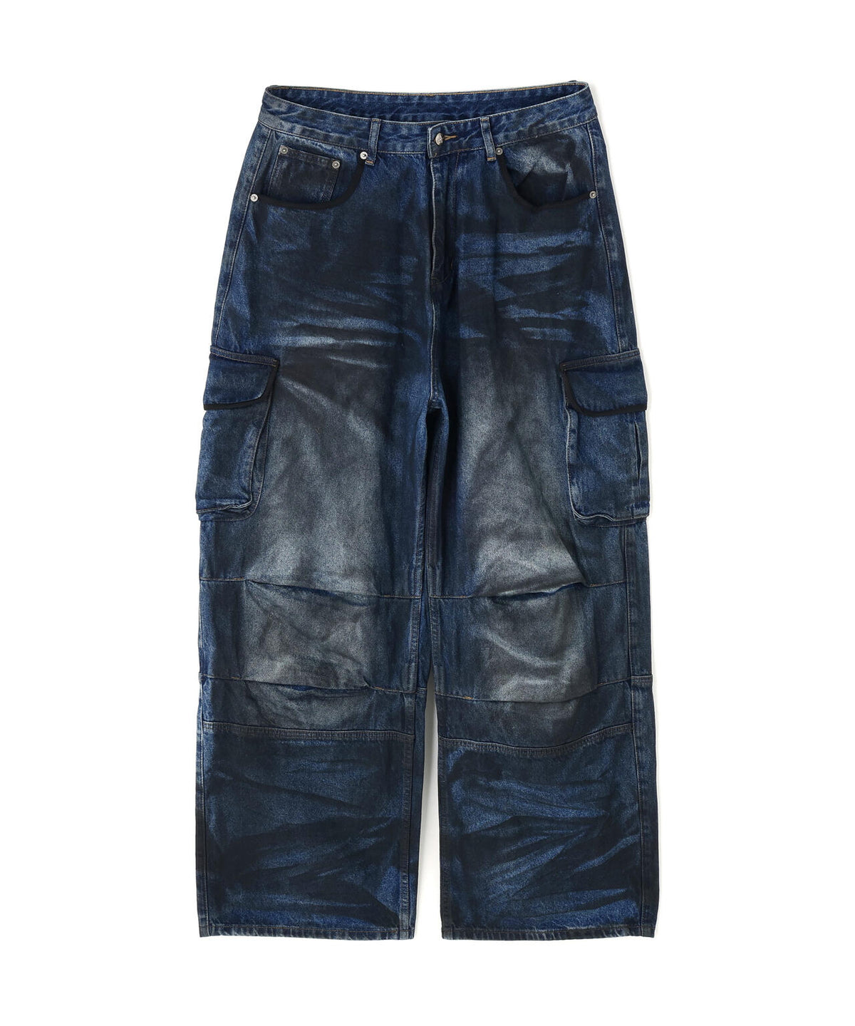 NOT4NERD/ノットフォーナード/Dirty Washed Parachute Cargo Denim Pants