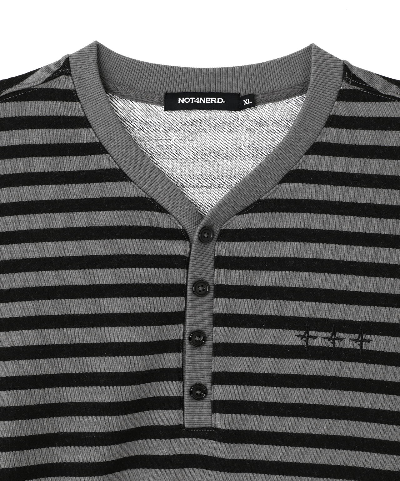NOT4NERD/ノットフォーナード/Broken Wings Henley Neck Long Sleeve