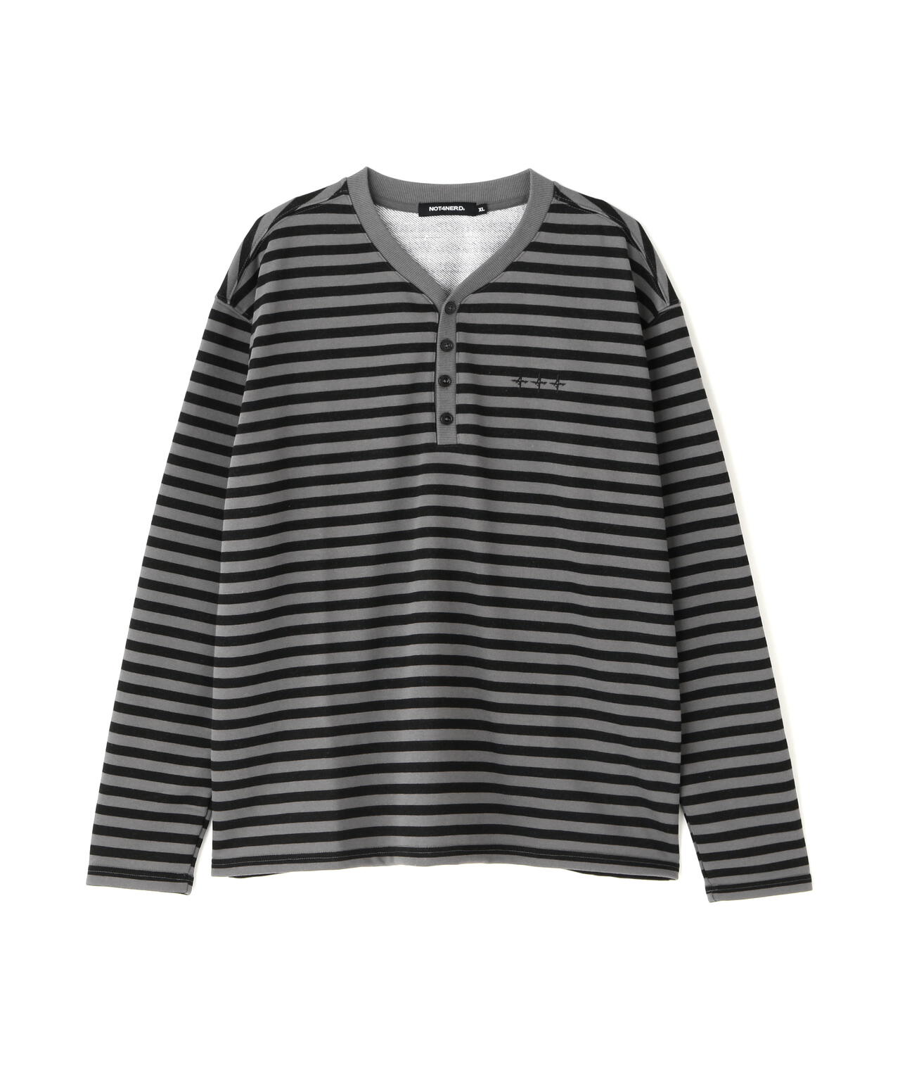 NOT4NERD/ノットフォーナード/Broken Wings Henley Neck Long Sleeve