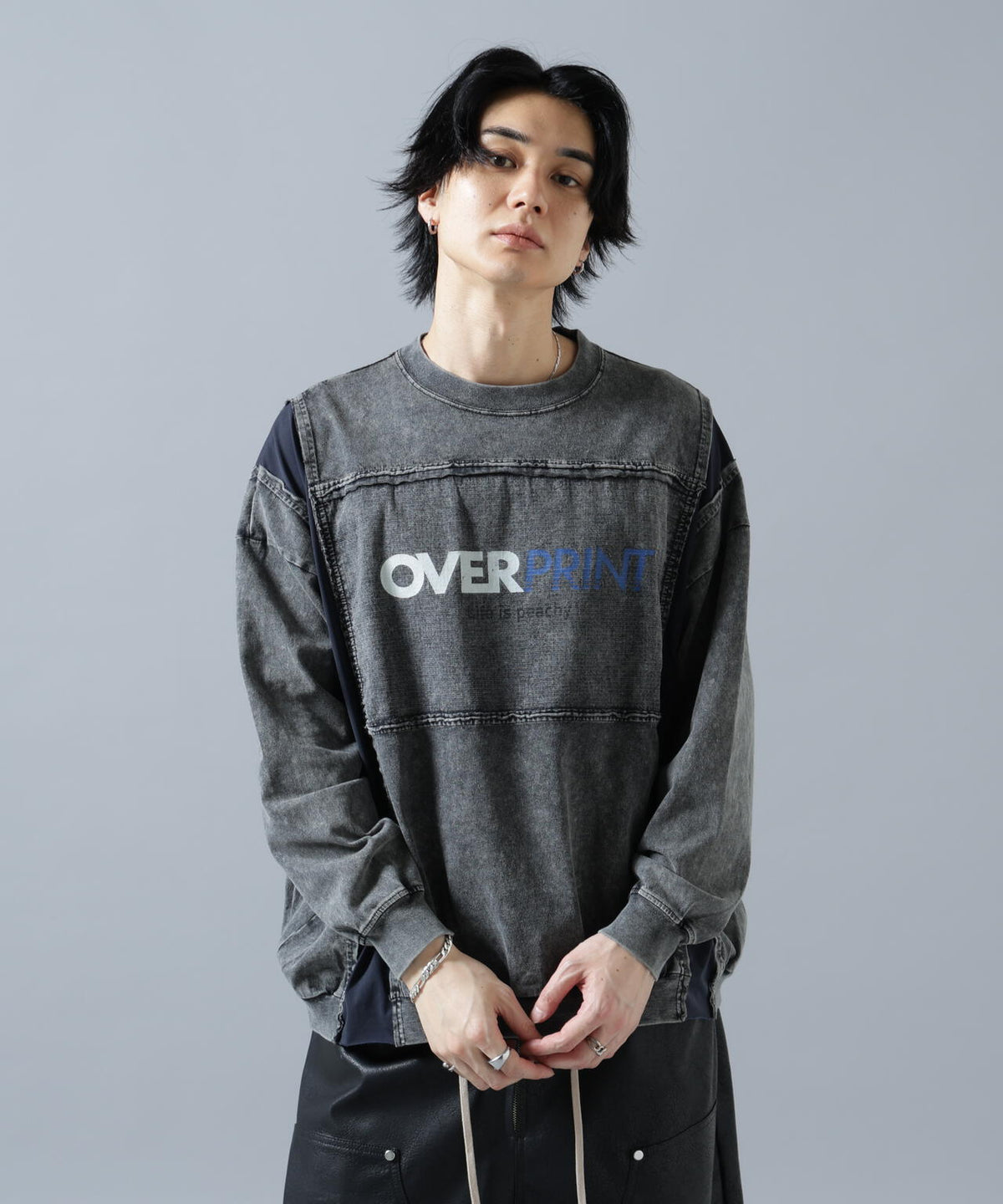 overprint/オーバープリント/別注pigment SIGNBOAD L/S Tee