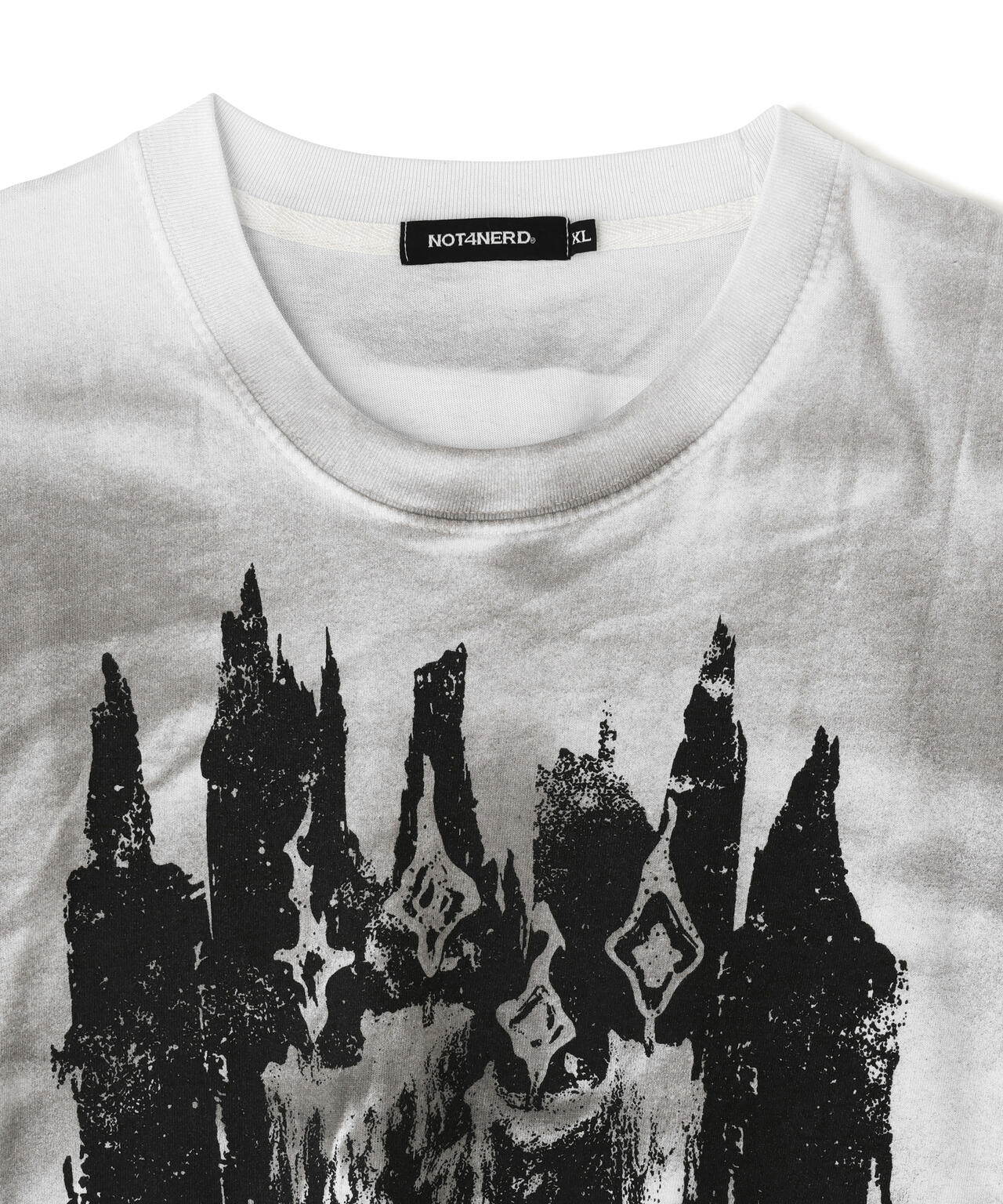 NOT4NERD/ノットフォーナード/Candle Residue Oil Washed Loose Cropped T-Shirts