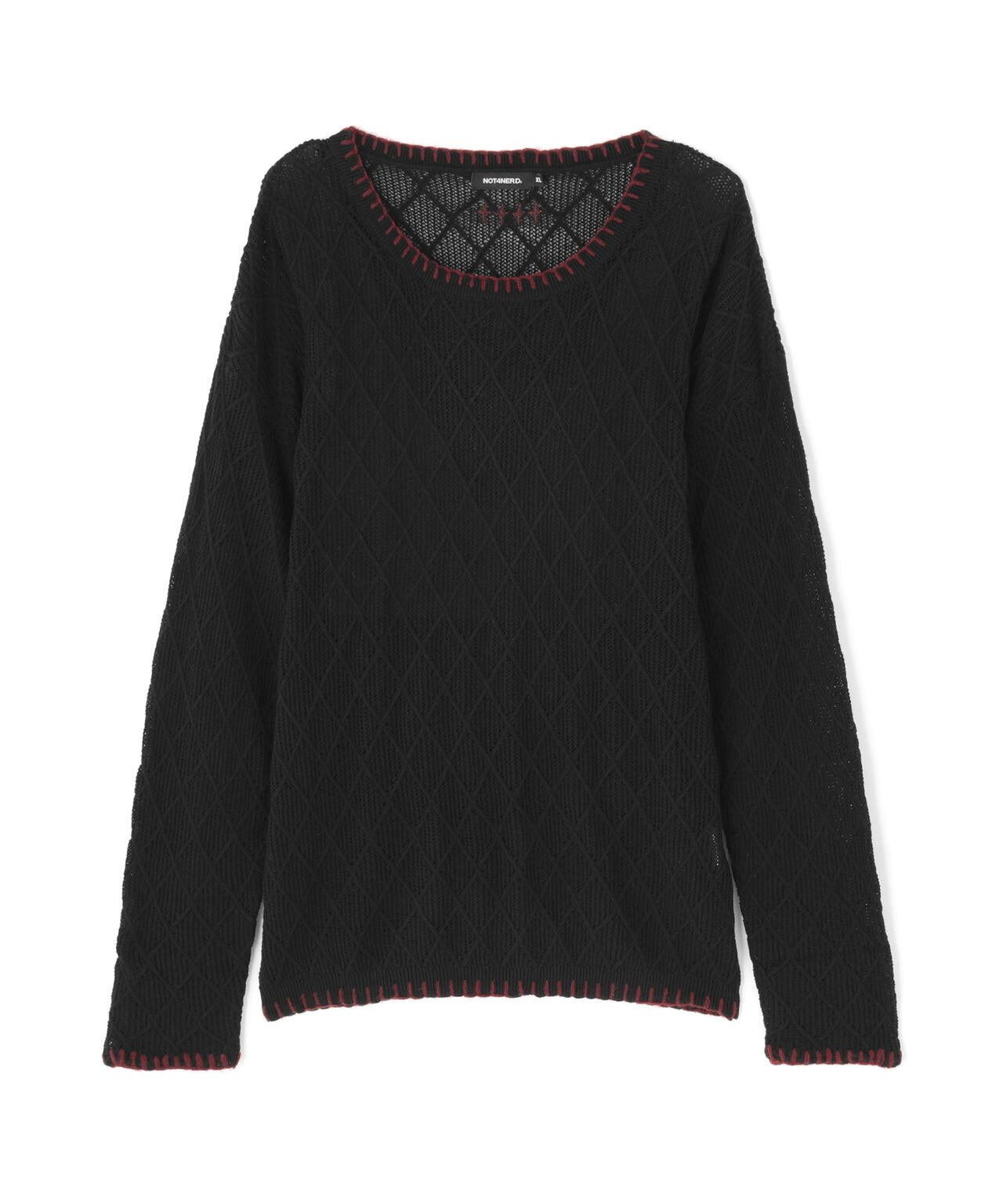 NOT4NERD/ノットフォーナード/Distressed Contrast Hand Stitch Knit
