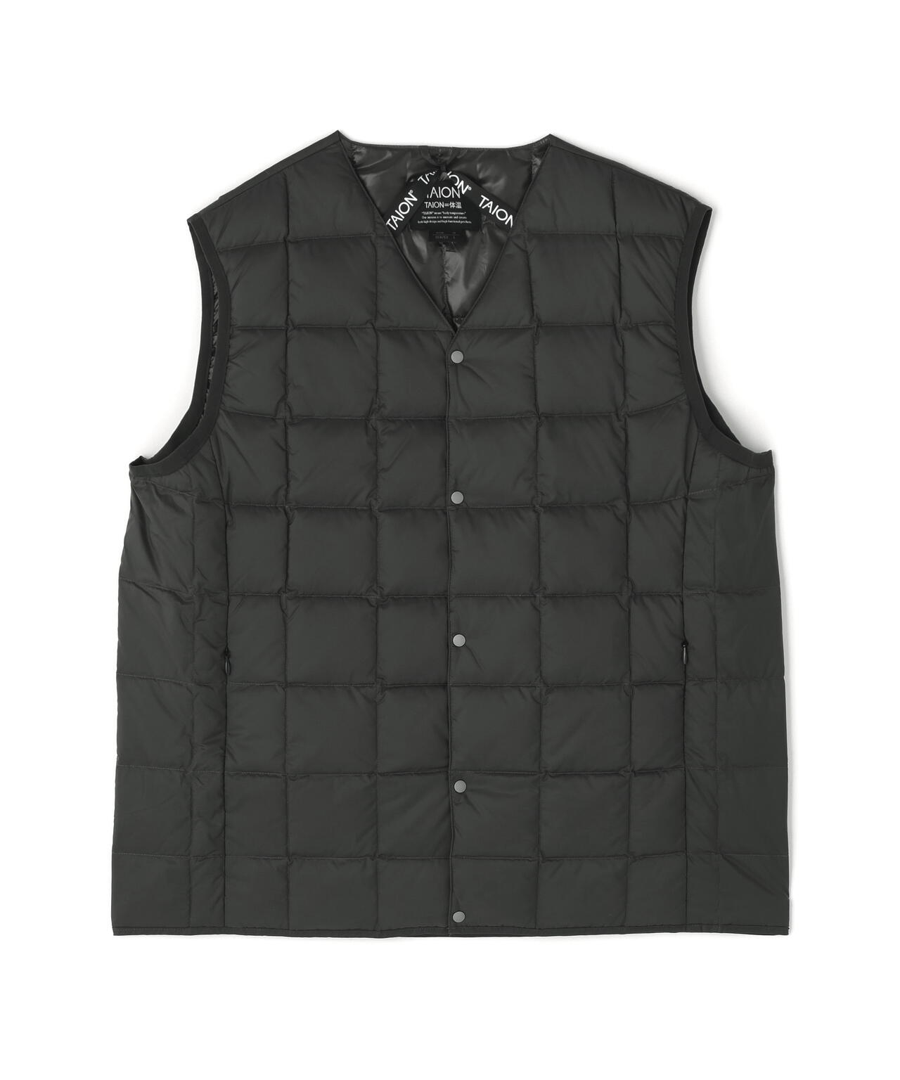 TAION/タイオン/V NECK DOWN VEST【MEN】
