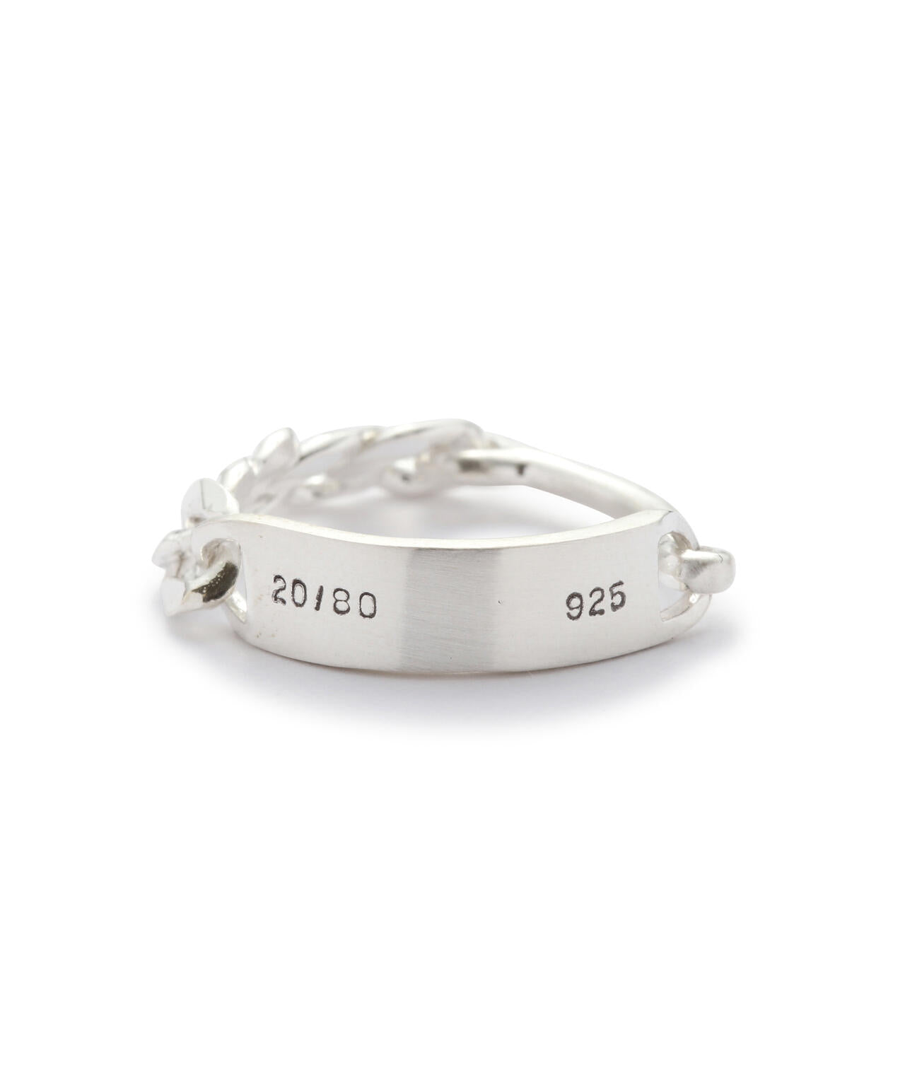 【20/80】トゥエンティーエイティー/STERLING SILVER MIXED ID CHAIN RING