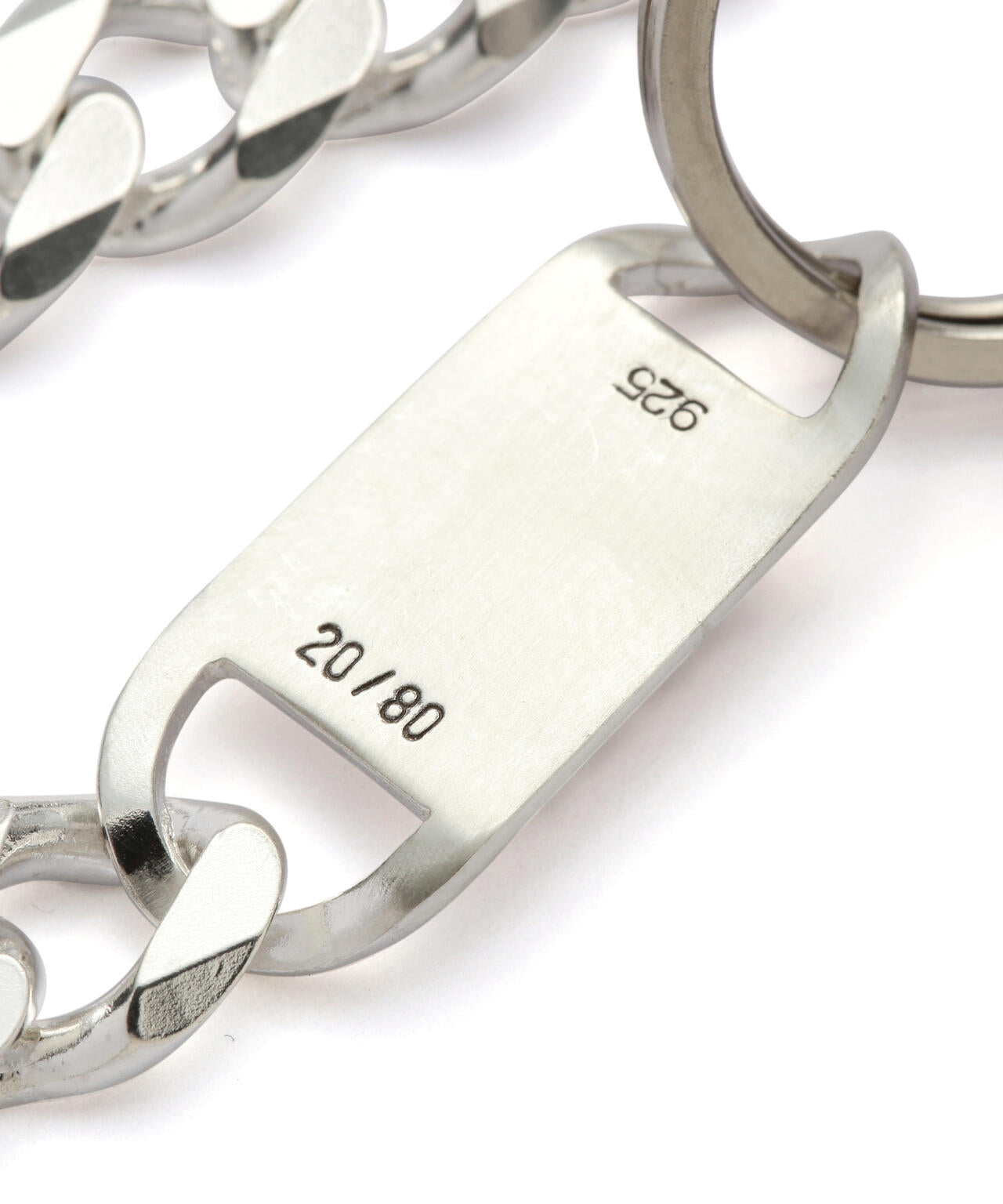 【20/80】トゥエンティーエイティー/SHACKLE KEY RING WITH SILVER CHAIN