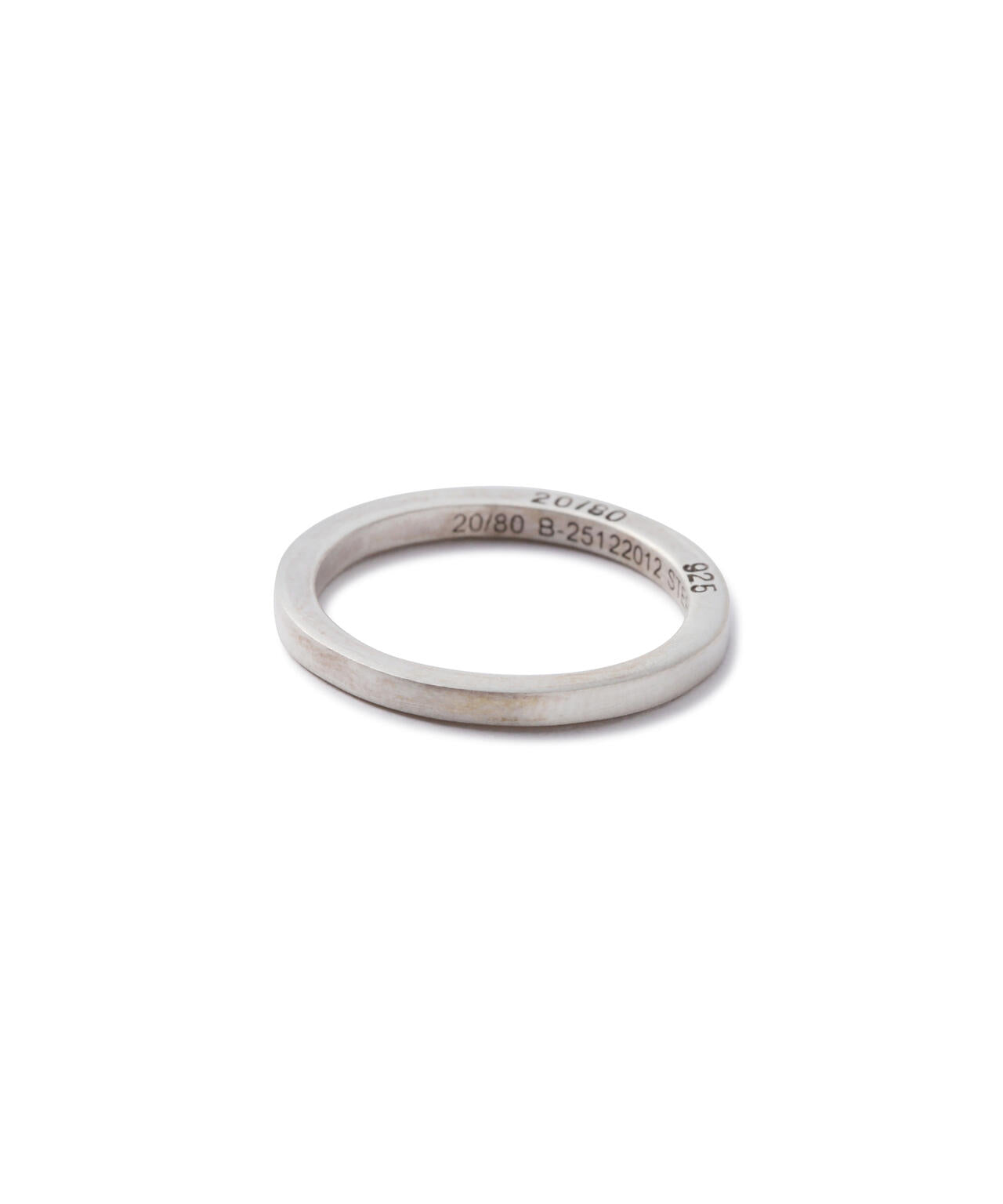 【20/80】トゥエンティーエイティー/STERLING SILVER SQUARE RING 1.8mm WIDTH