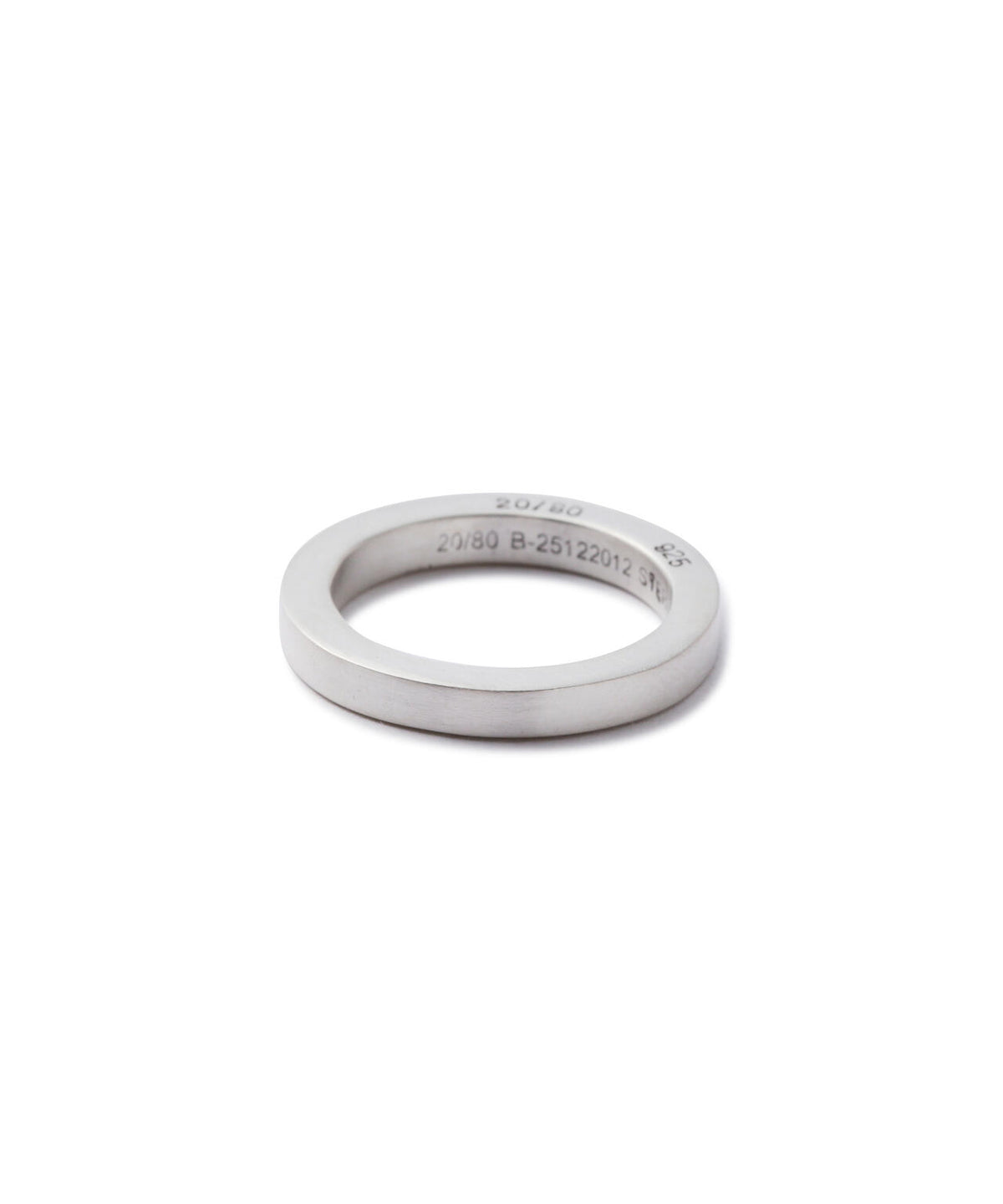 【20/80】トゥエンティーエイティー/STERLING SILVER SQUARE RING 3mm WIDTH