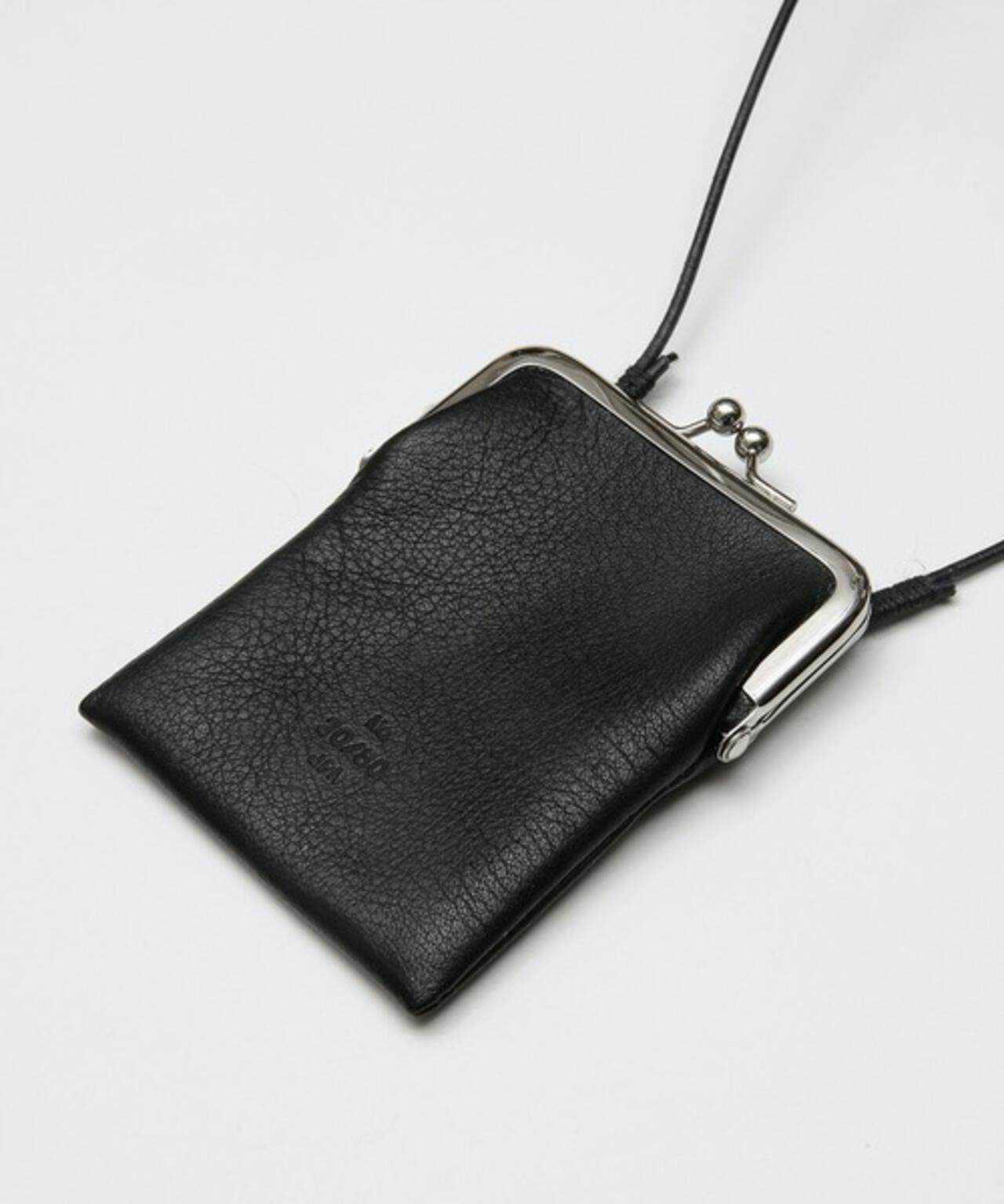 【20/80】トゥエンティーエイティー/SHRINK LEATHER GAMAGUCHI NECK PURSE