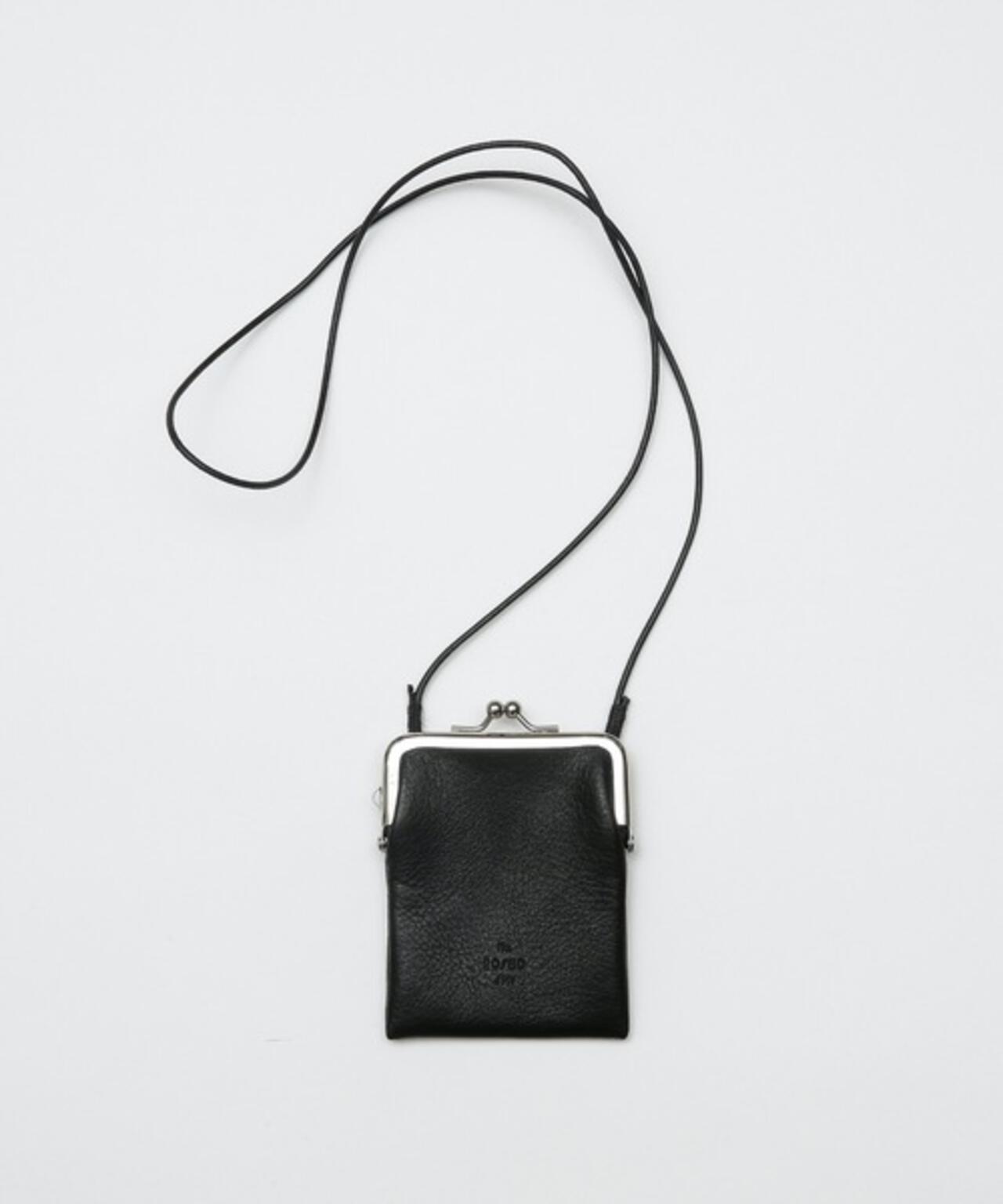 【20/80】トゥエンティーエイティー/SHRINK LEATHER GAMAGUCHI NECK PURSE