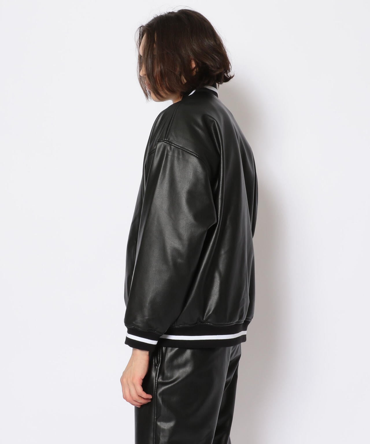 LUSOR(ルーソル)Ecoleather Stadium jumper エコレザースタジャン