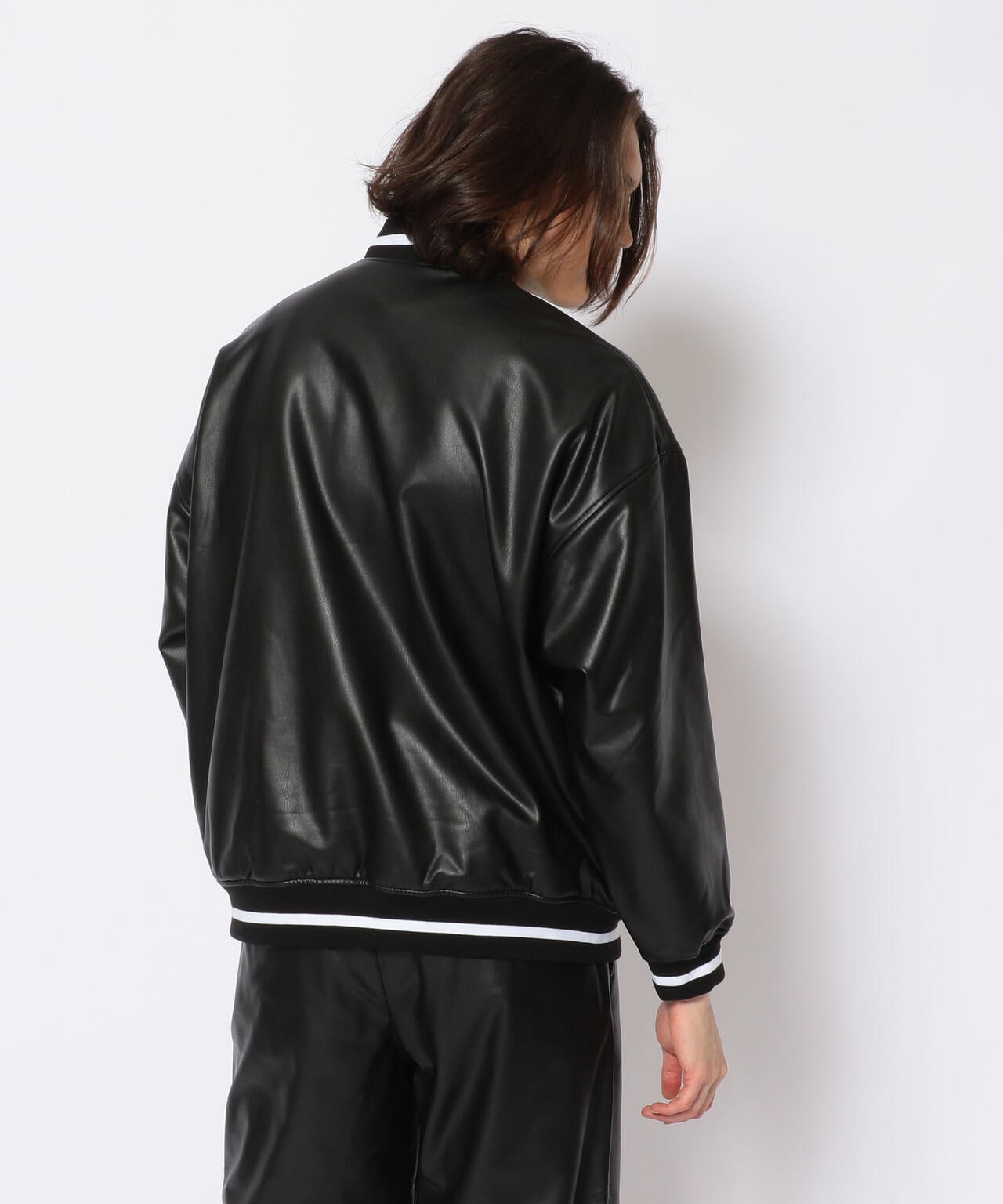 LUSOR(ルーソル)Ecoleather Stadium jumper エコレザースタジャン