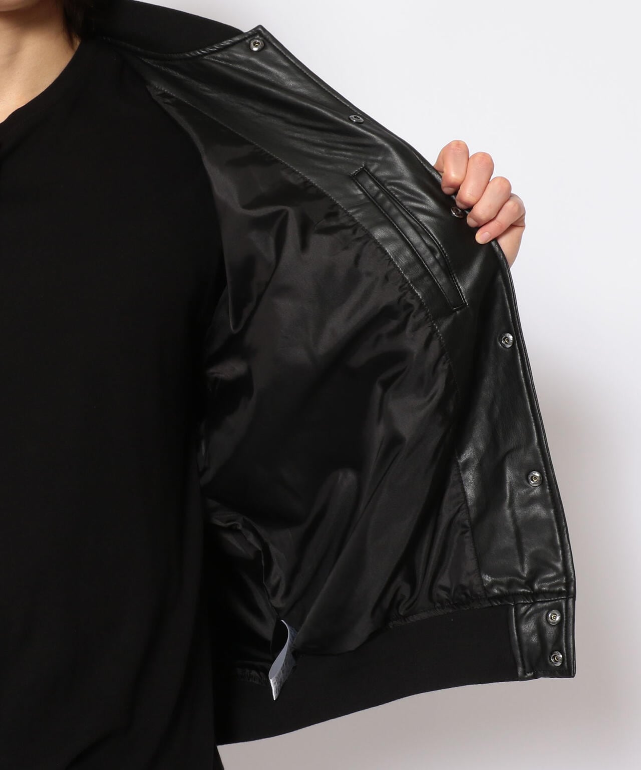 LUSOR(ルーソル)Ecoleather Stadium jumper エコレザースタジャン