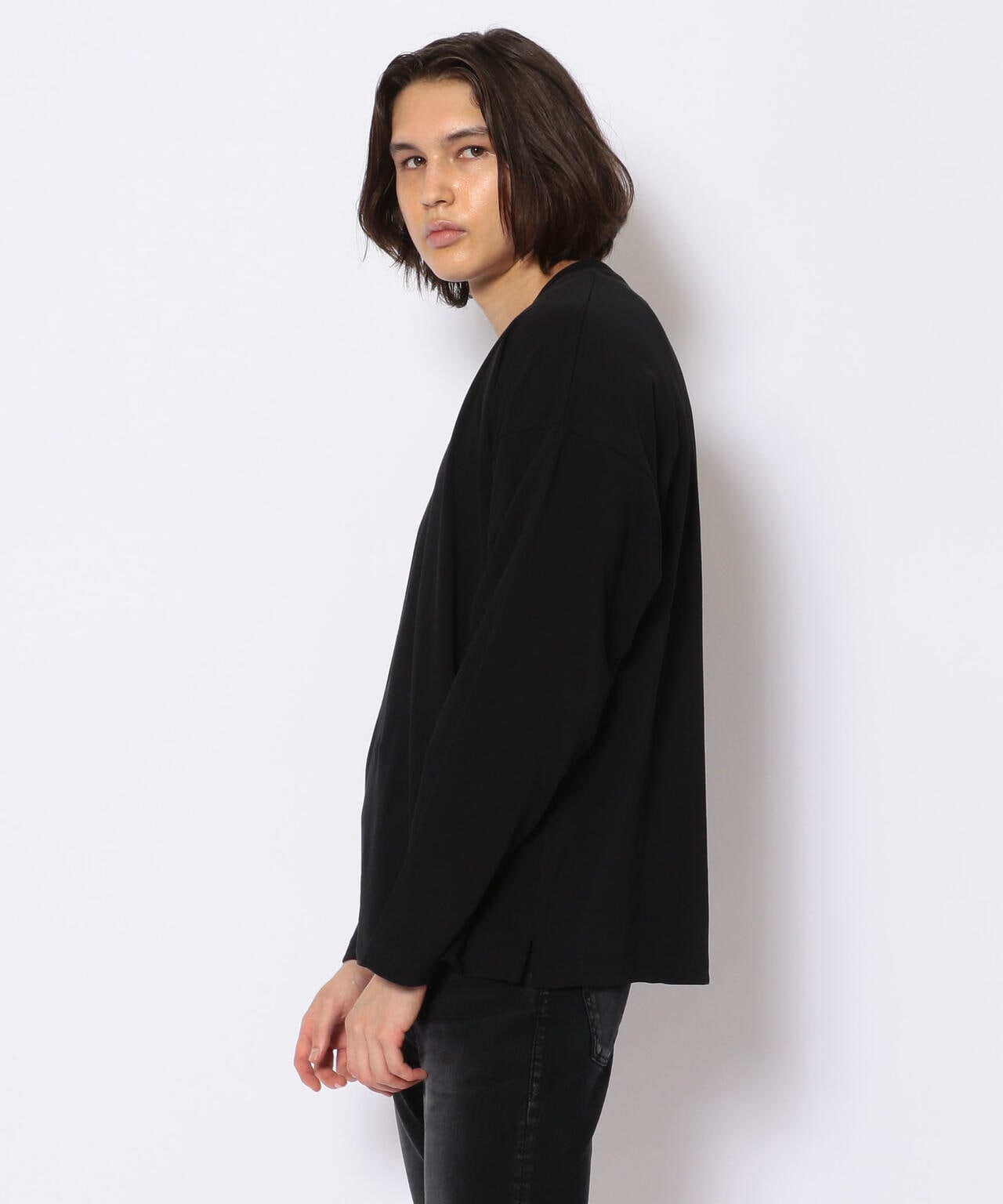 A4A/エーフォーエー/40s強撚糸ラウンドロングスリーブT