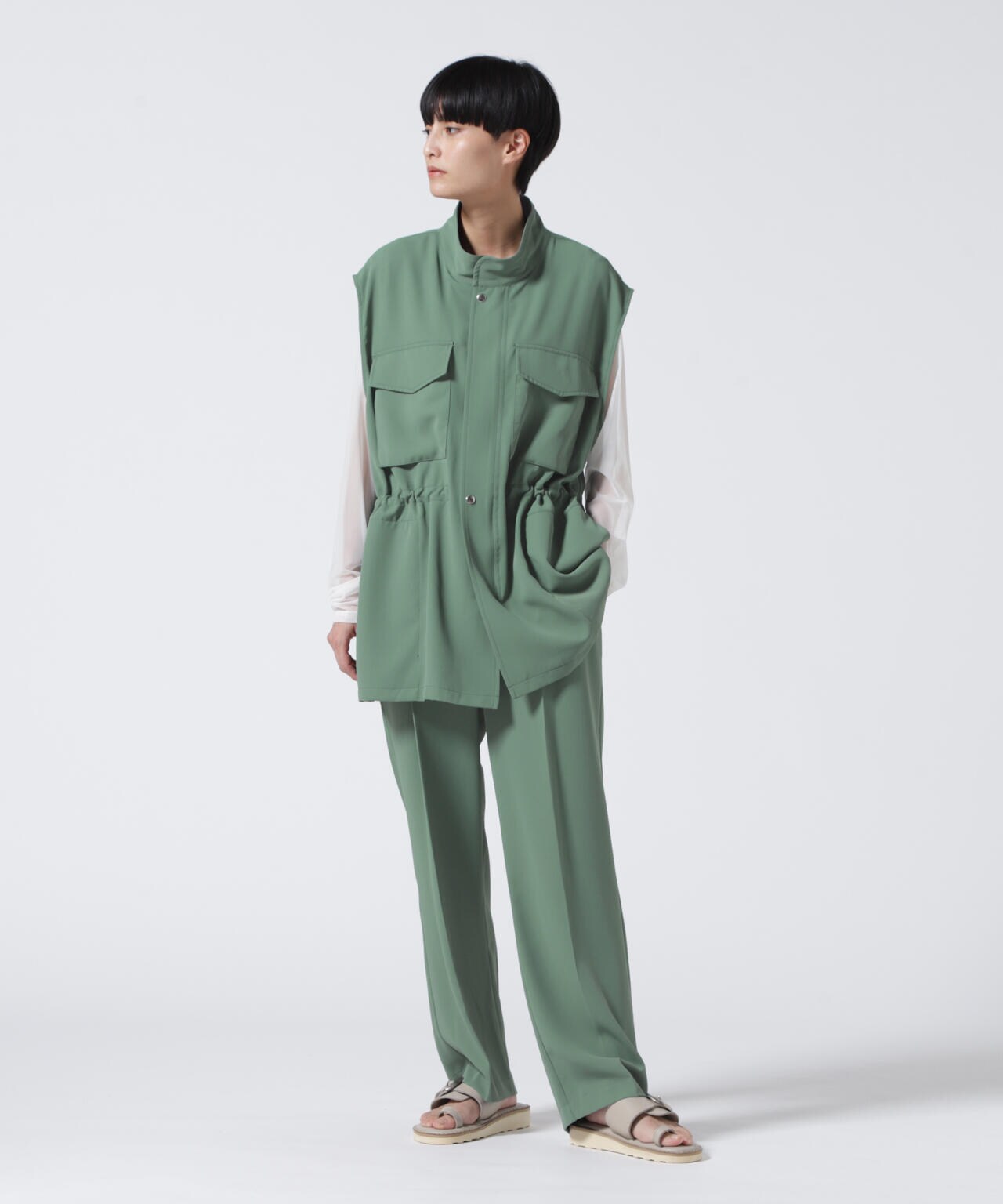 DROIT BELLO(ドロイトベロ) サイドアジャストパンツ