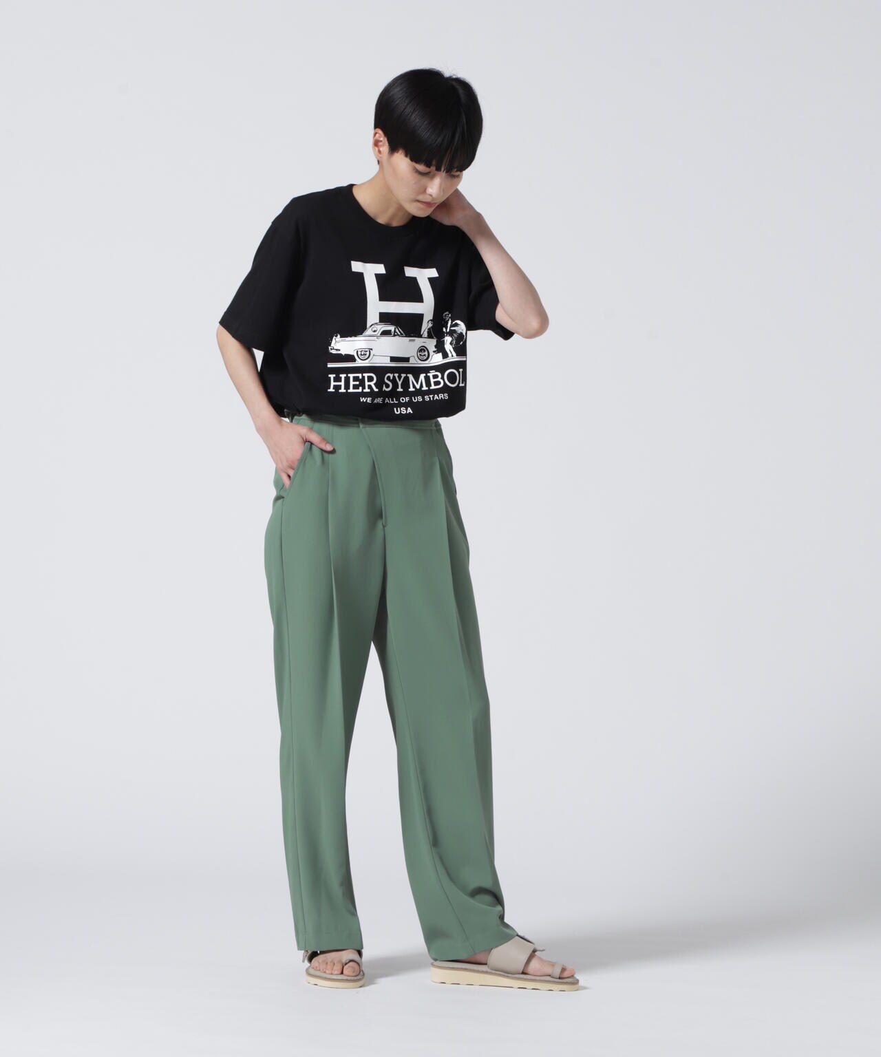 DROIT BELLO(ドロイトベロ) サイドアジャストパンツ