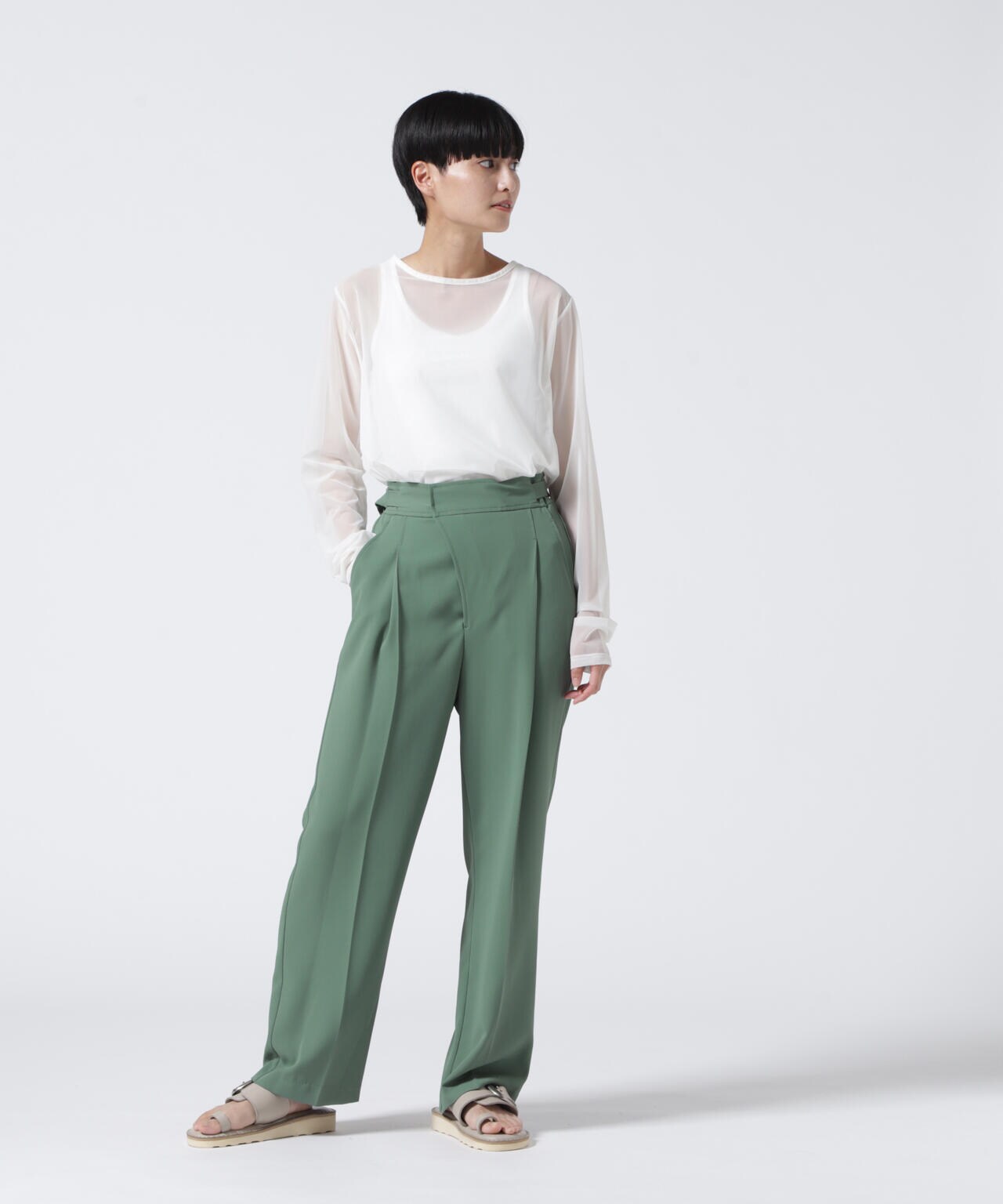 DROIT BELLO(ドロイトベロ) サイドアジャストパンツ