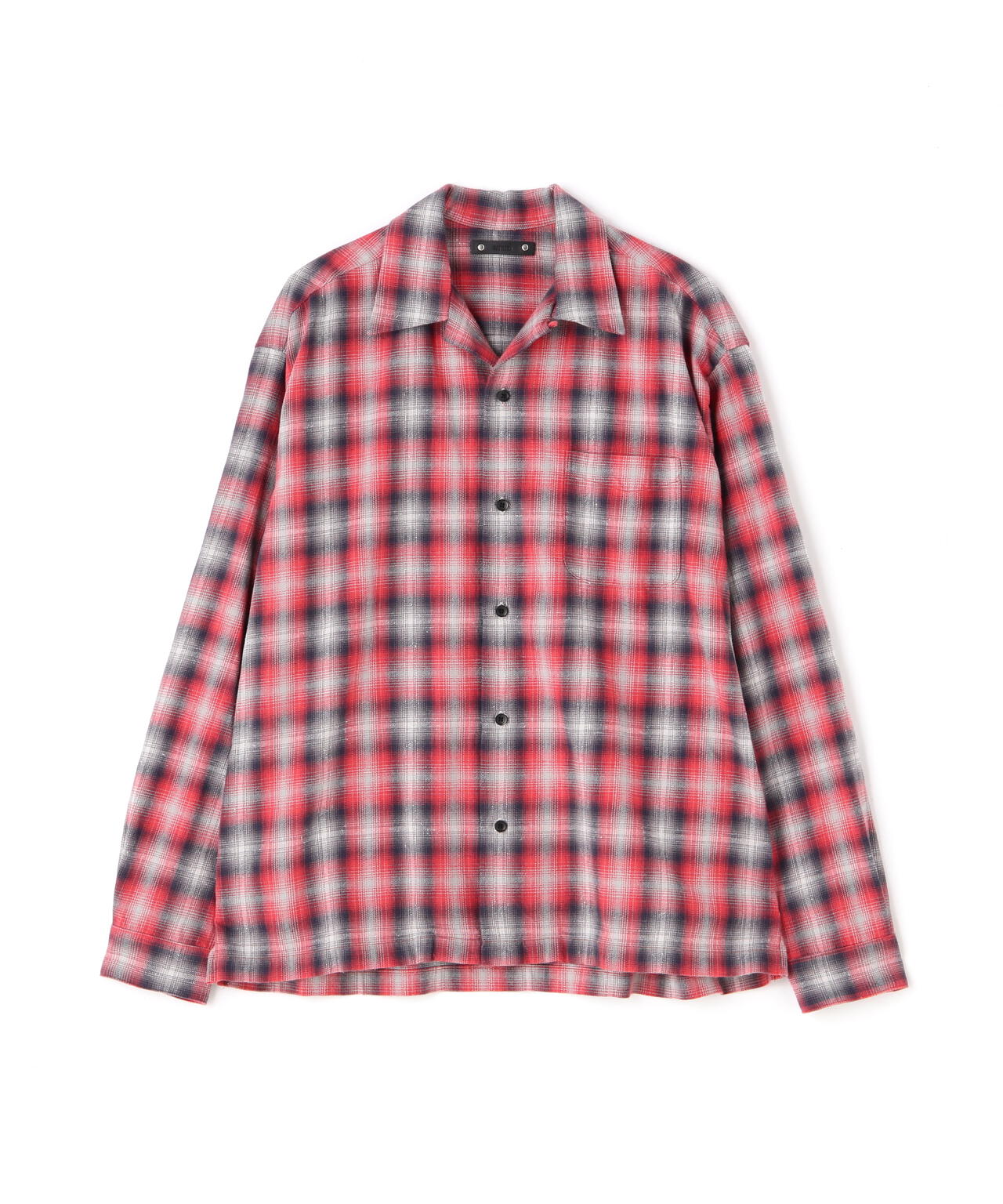 MINEDENIM(マインデニム)V.Nep Check Flannel Open Collar SH
