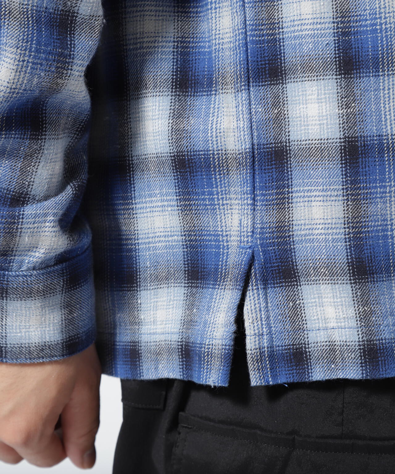 MINEDENIM(マインデニム)V.Nep Check Flannel Open Collar SH