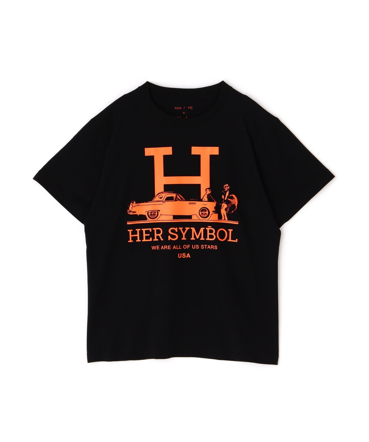 Kare/ME(カーミー)H MM Tシャツオレンジプリント