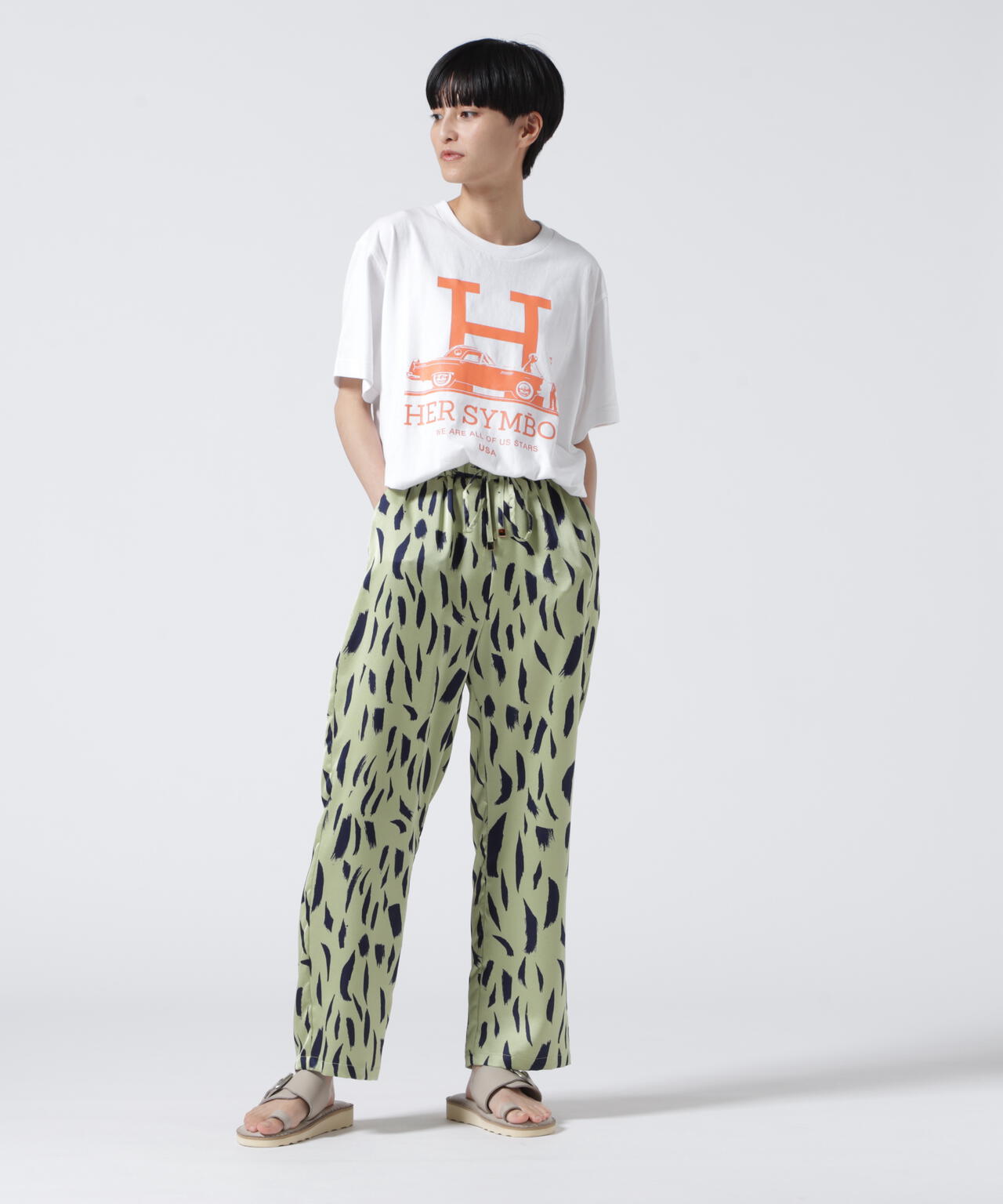 Kare/ME(カーミー)H MM Tシャツオレンジプリント