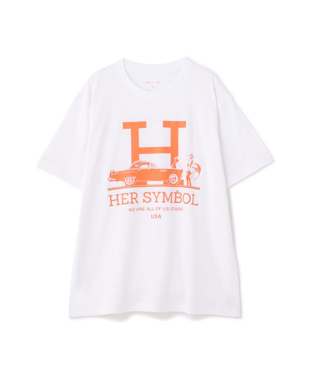 Kare/ME(カーミー)H MM オレンジプリントTシャツ