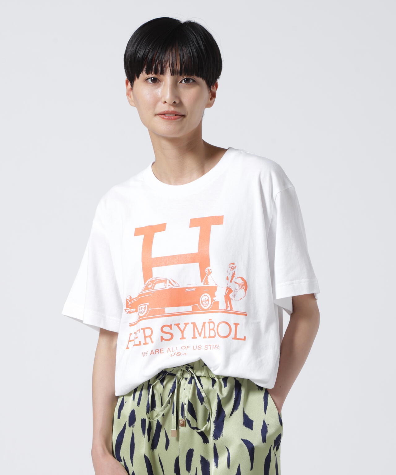 Kare/ME(カーミー)H MM オレンジプリントTシャツ