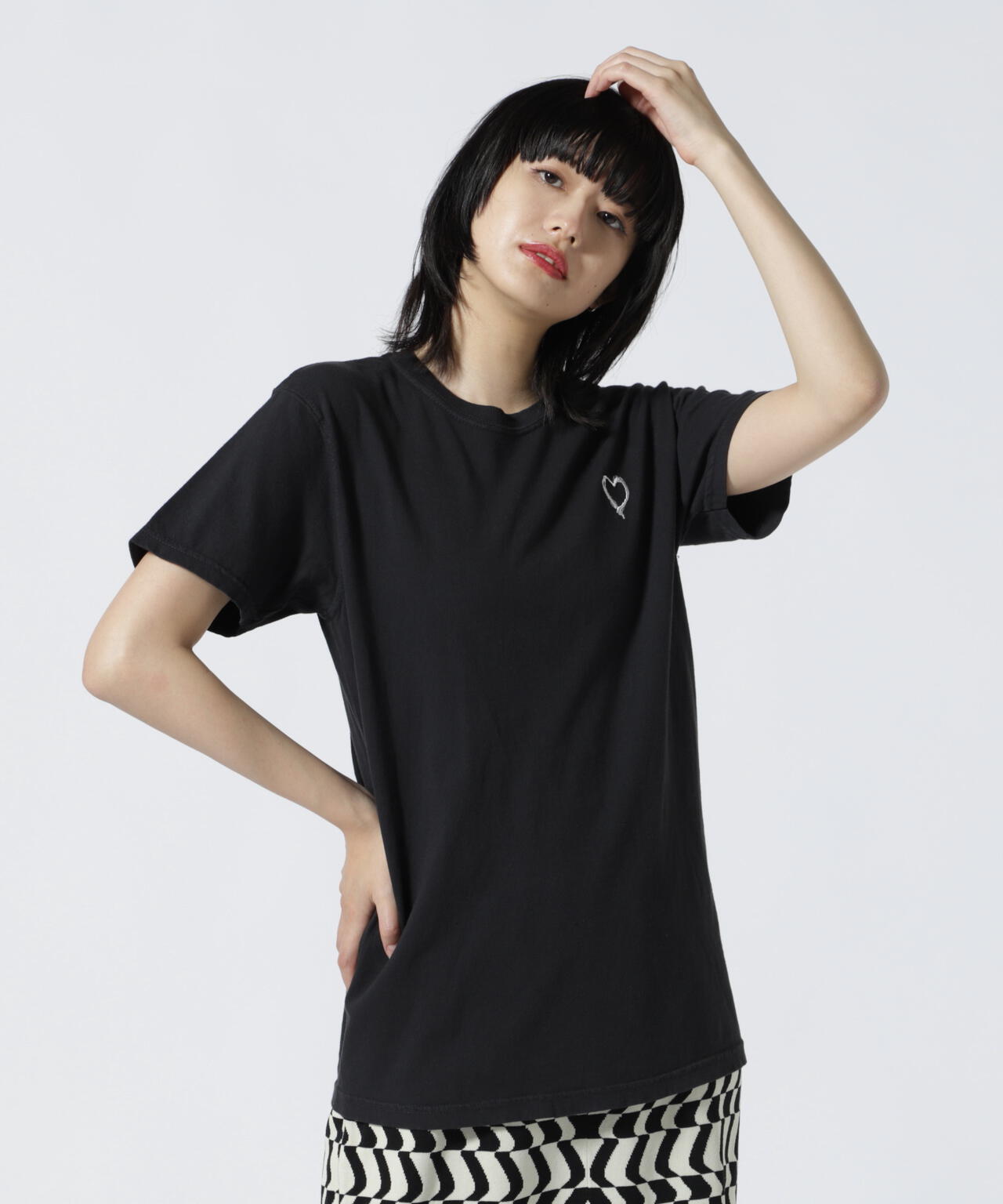 Kare/ME(カーミー) ハート刺繍Tシャツ