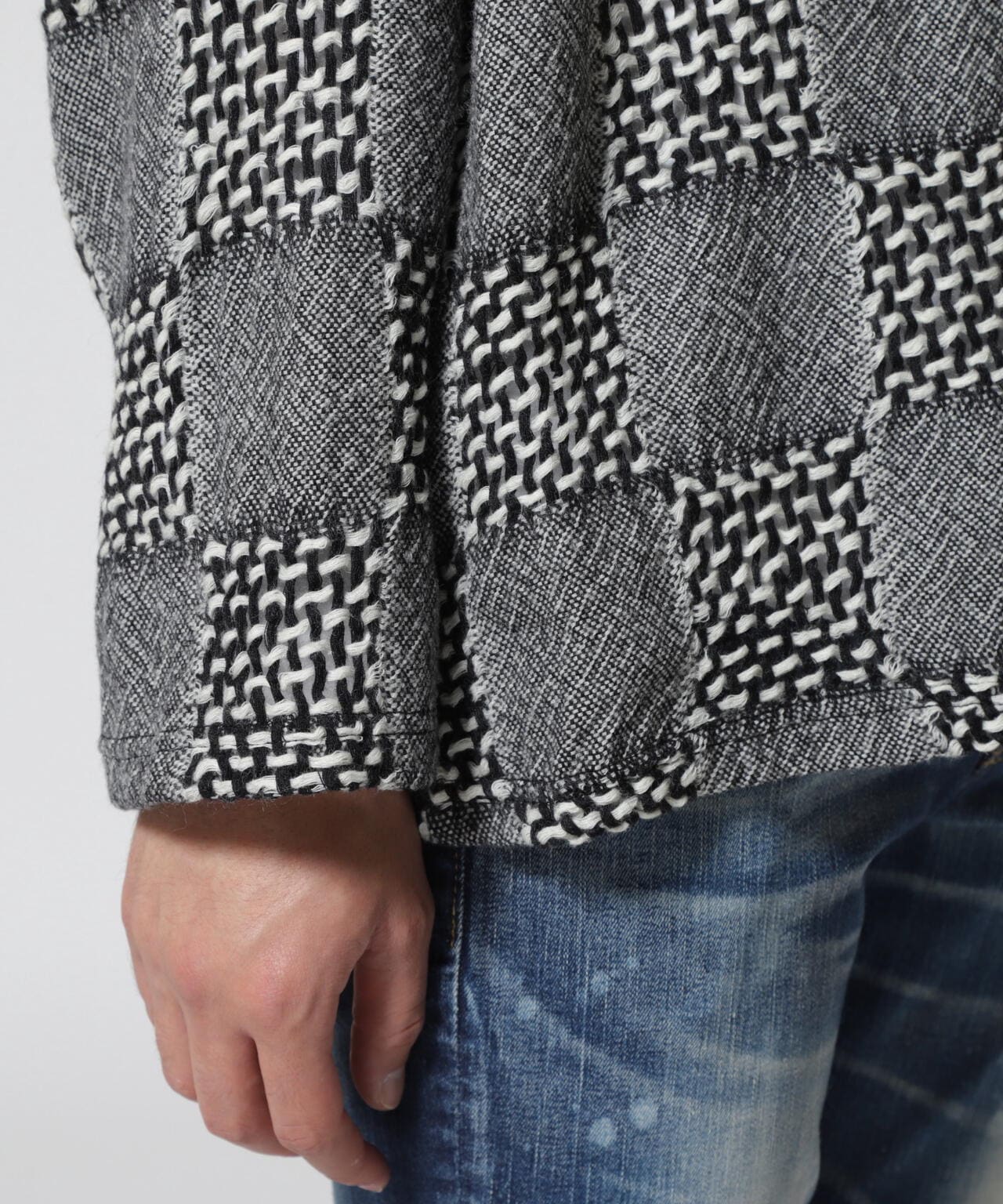 LUSOR(ルーソル)WOOL CHECK CD ウールチェックカーディガン