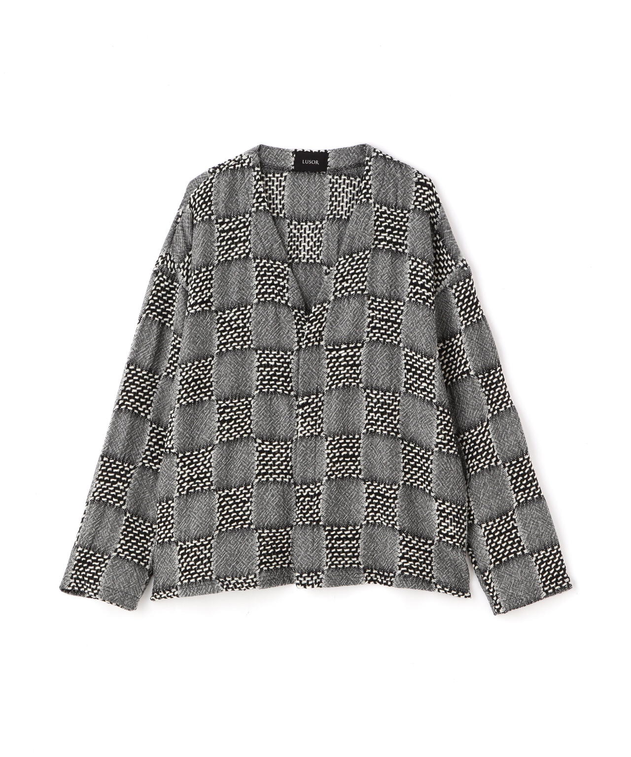 LUSOR(ルーソル)WOOL CHECK CD ウールチェックカーディガン