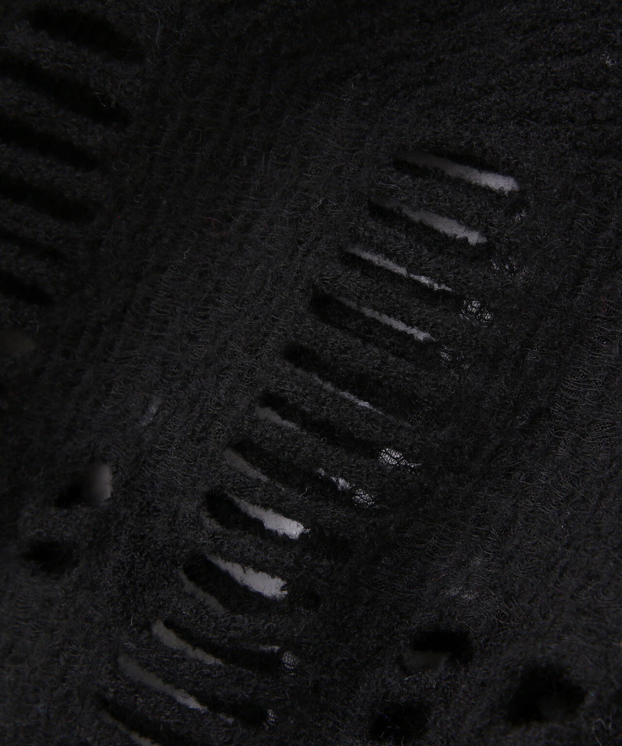 LUSOR(ルーソル)WOOL NYLON DAMEGE CD ダメージ風カーディガン