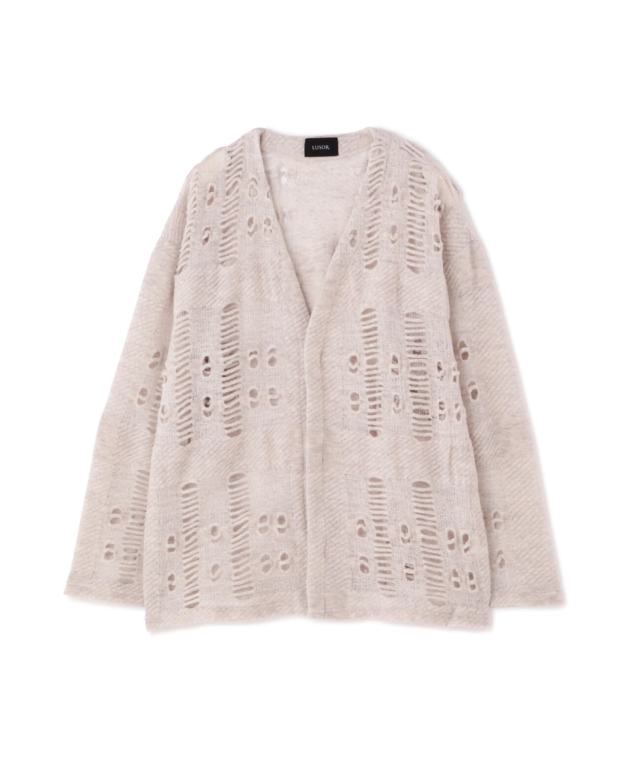 LUSOR(ルーソル)WOOL NYLON DAMEGE CD ダメージ風カーディガン