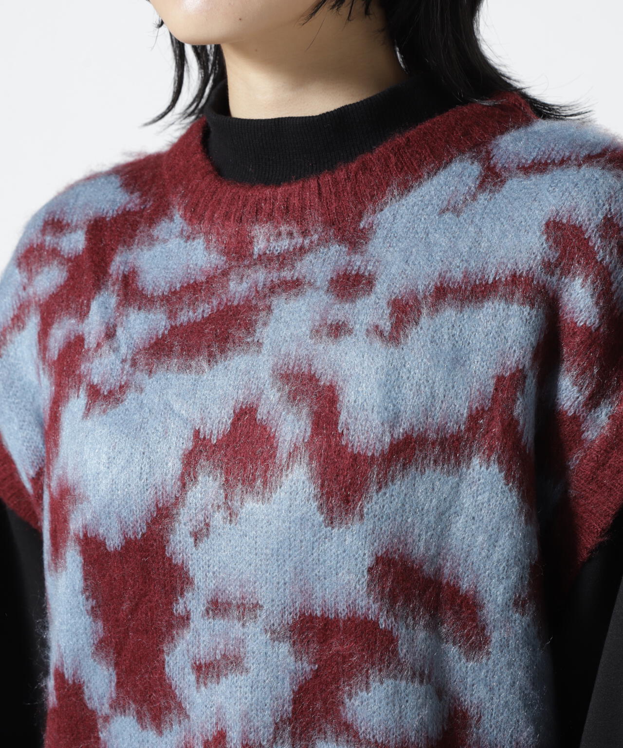 DROIT BELLO(ドロイトベロ)ジャガード柄シャギーニット