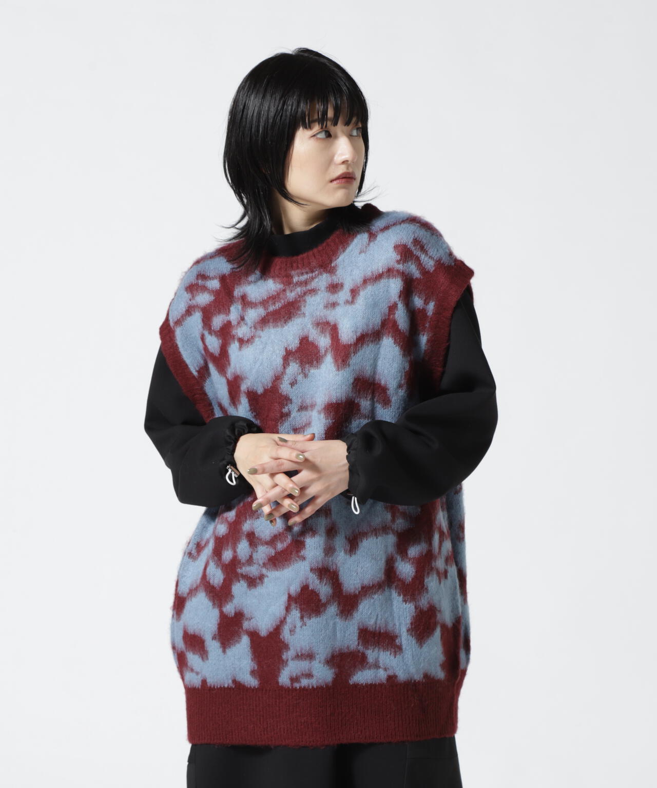 DROIT BELLO(ドロイトベロ)ジャガード柄シャギーニット