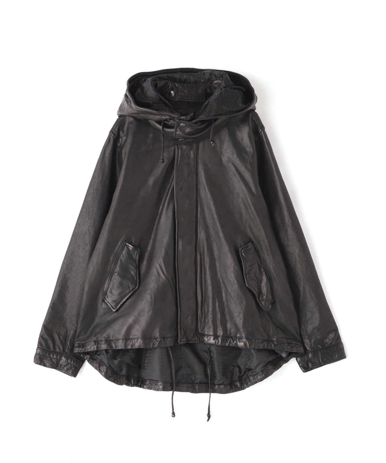 NCB neat caprice brand(エヌシービーニートカプリスブランド) レザーフードジャケット WOMEN'S