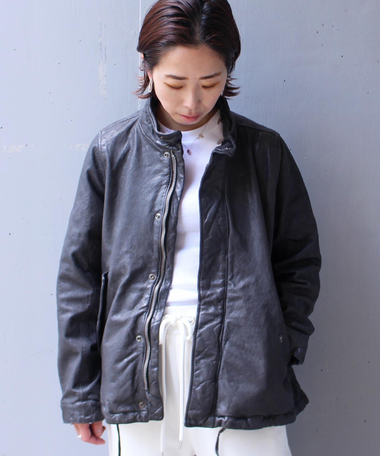 NCB neat caprice brand(エヌシービーニートカプリスブランド) レザーフードジャケット WOMEN'S