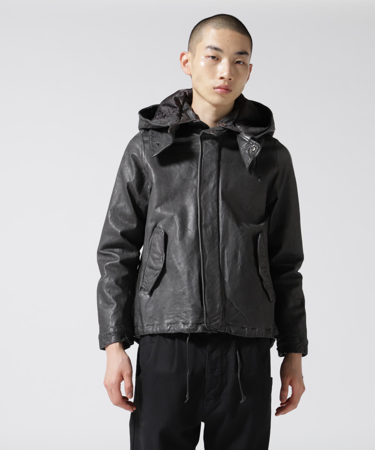 NCB neat caprice brand(エヌシービーニートカプリスブランド) レザーフードジャケット WOMEN'S