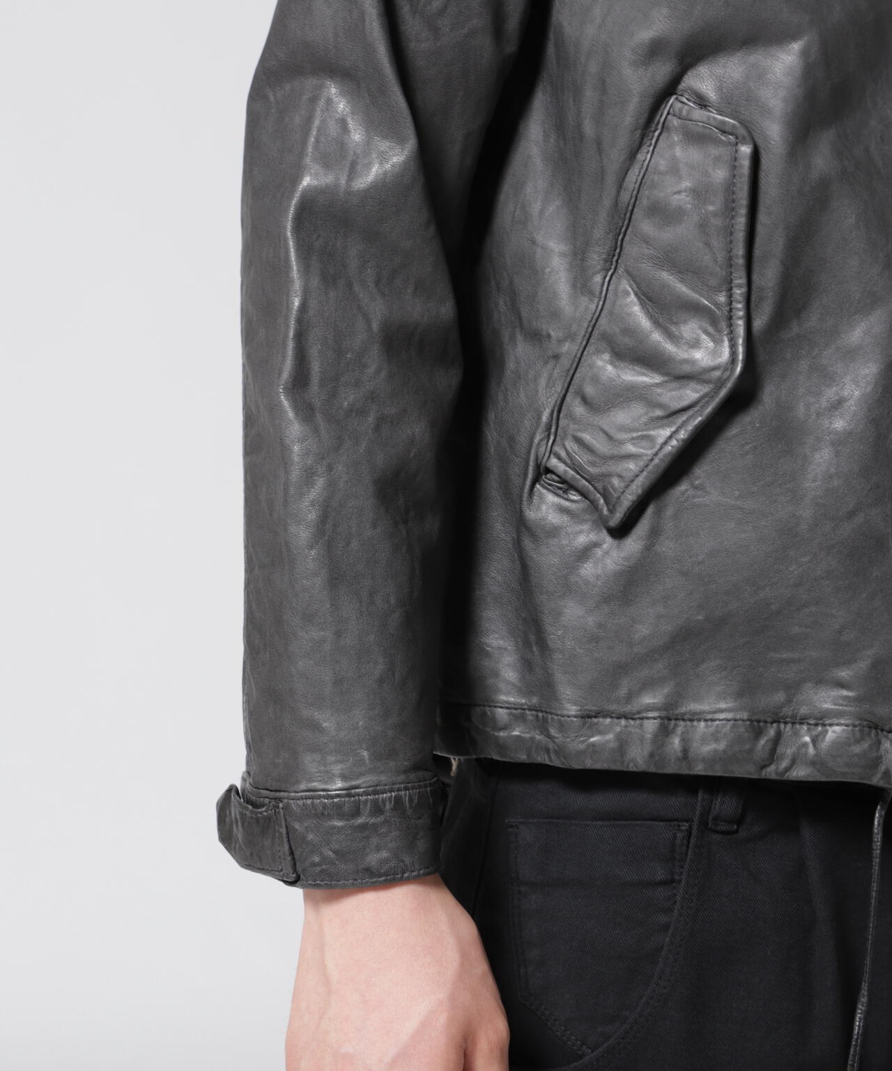 NCB neat caprice brand(エヌシービーニートカプリスブランド) レザーフードジャケット WOMEN'S