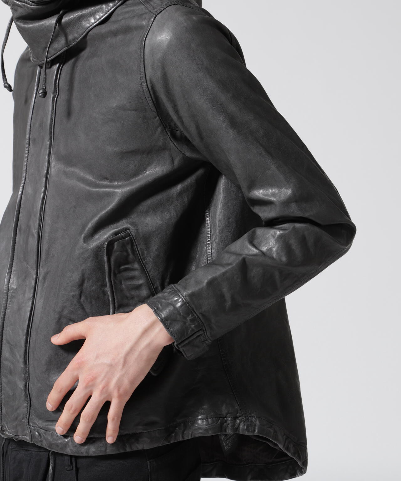 NCB neat caprice brand(エヌシービーニートカプリスブランド) レザーフードジャケット WOMEN'S