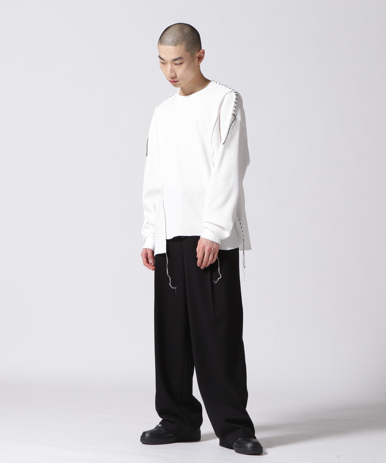 DISCOVERED(ディスカバード)別注DAMAGE WAFFLE CUTSEWN