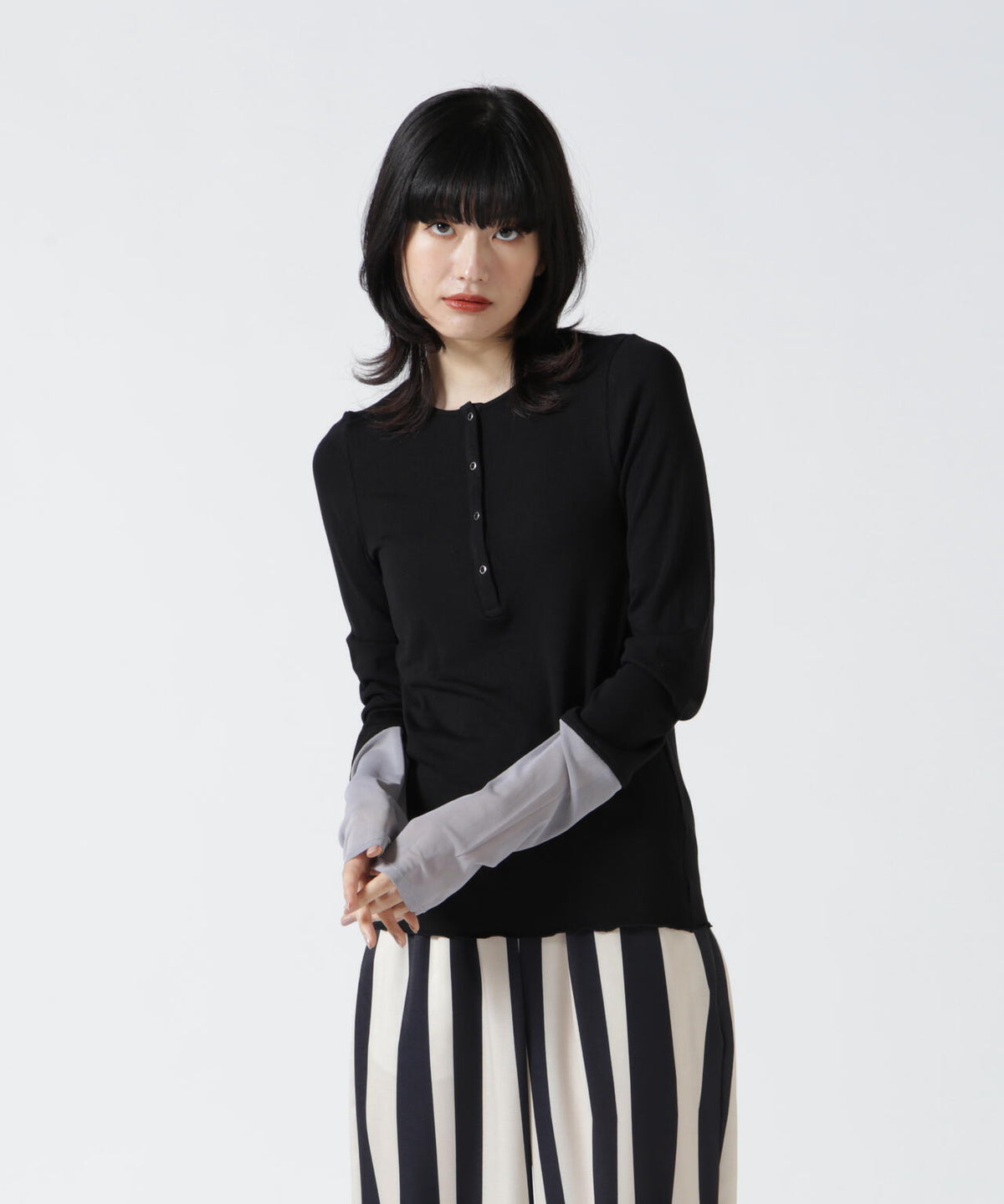 ANTHOM(アントム) 別注2WAYソデチュールロングスリーブTシャツ