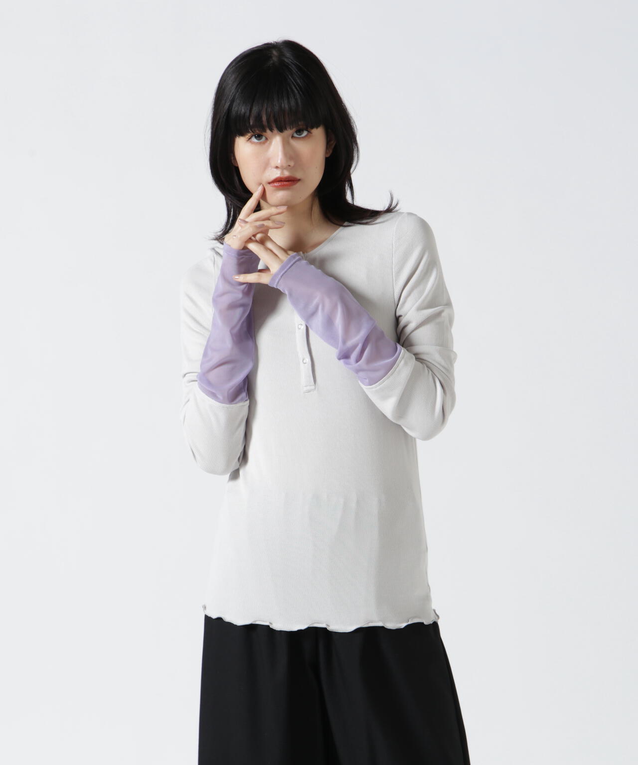 ANTHOM(アントム) 別注2WAYソデチュールロングスリーブTシャツ