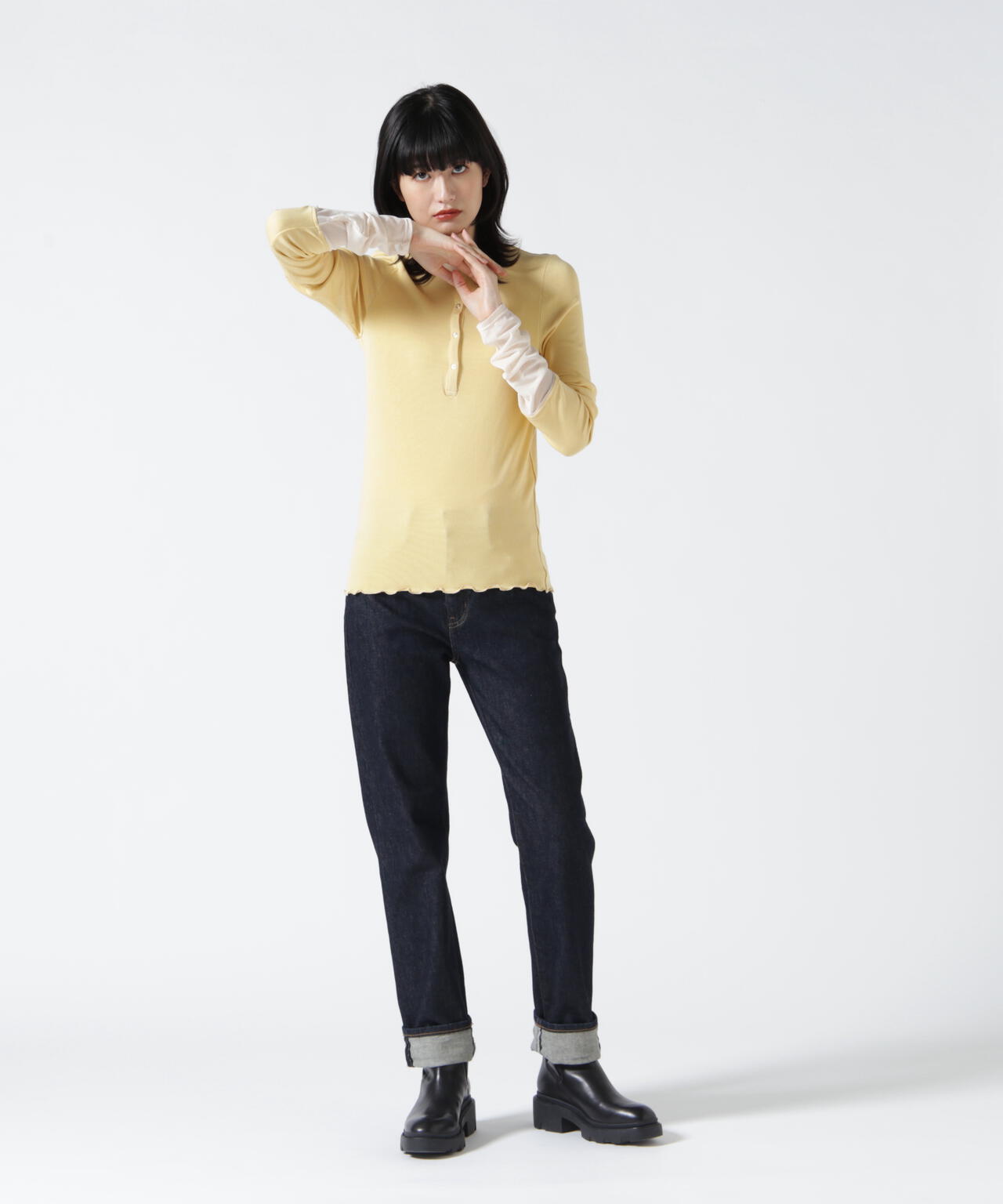 ANTHOM(アントム) 別注2WAYソデチュールロングスリーブTシャツ