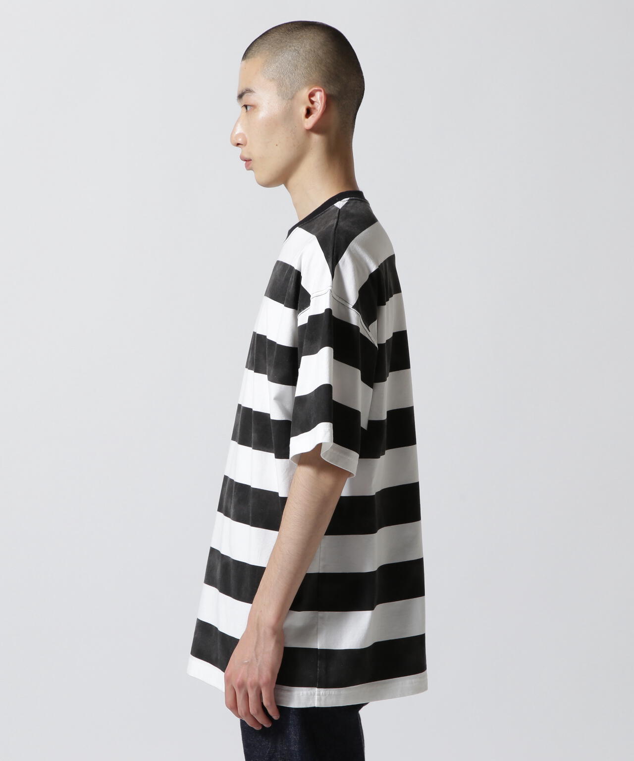 MINEDENIM(マインデニム)Hazy Bold Border T-SH